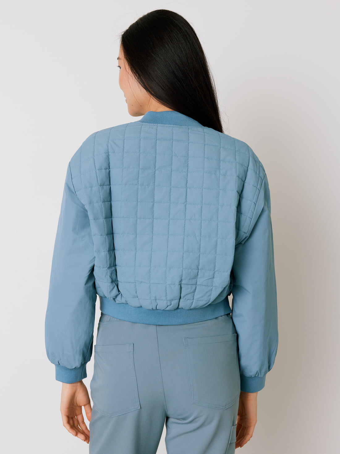 Bomber Jacket Crop - Ocean Grey - Final Sale