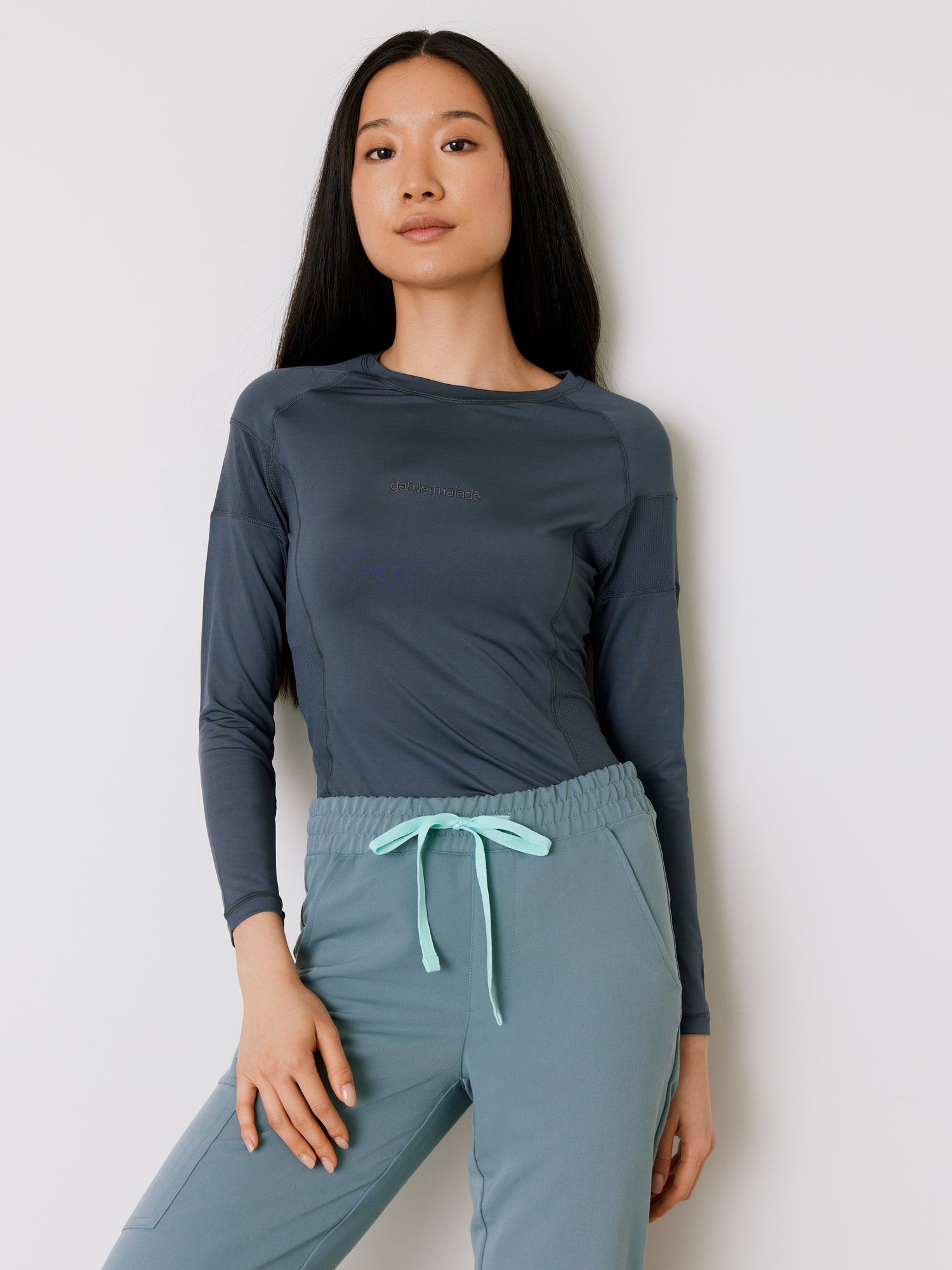Chandail Underscrub Ultra-Performant - Bleu Ardoise - Manches Longues Pour Femme - Vente Finale