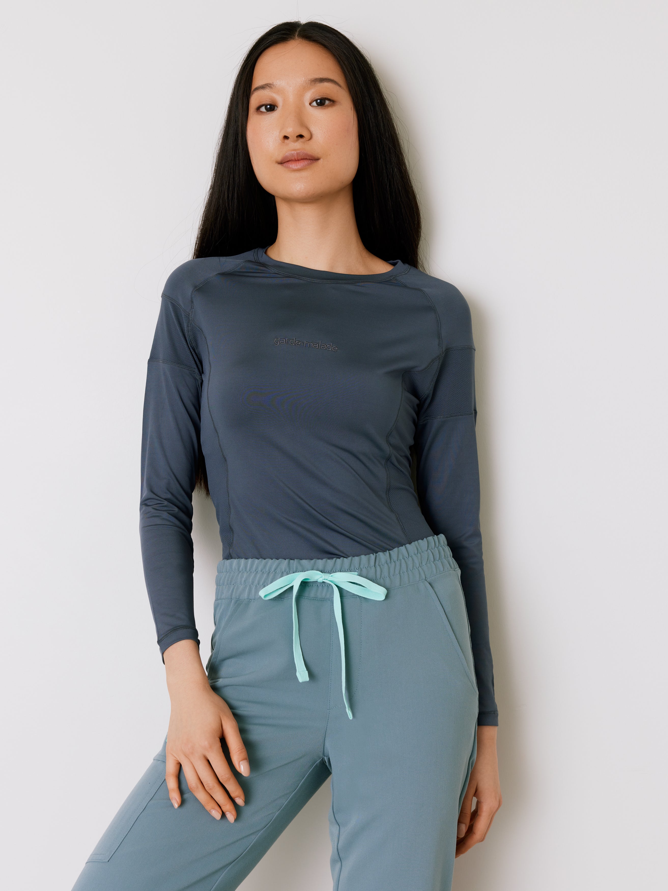 Women High-Performance Underscrub - Slate Blue - Long Sleeves - Final Sale
