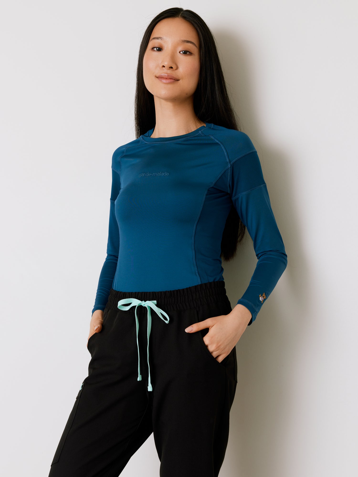 Chandail Underscrub Ultra-Performant - Bleu Opale - Manches Longues Pour Femme - Vente Finale