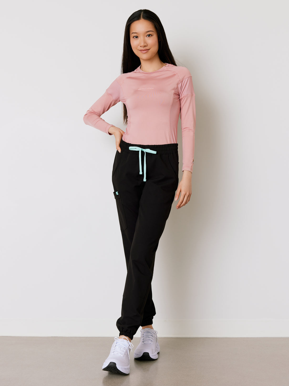Women High-Performance Underscrub - Blush - Long Sleeves - Final Sale