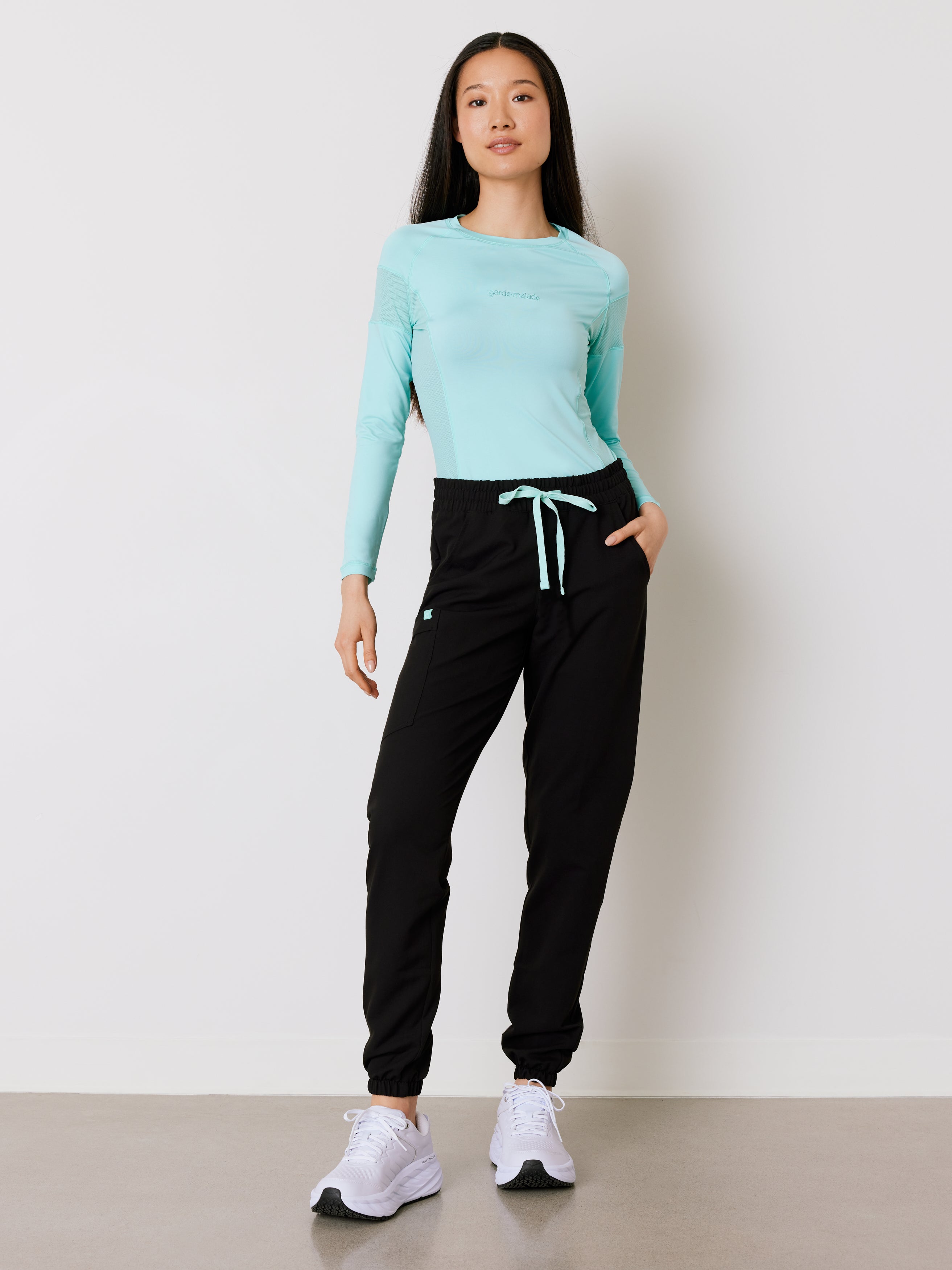 Women High-Performance Underscrub - Menthe - Long Sleeves