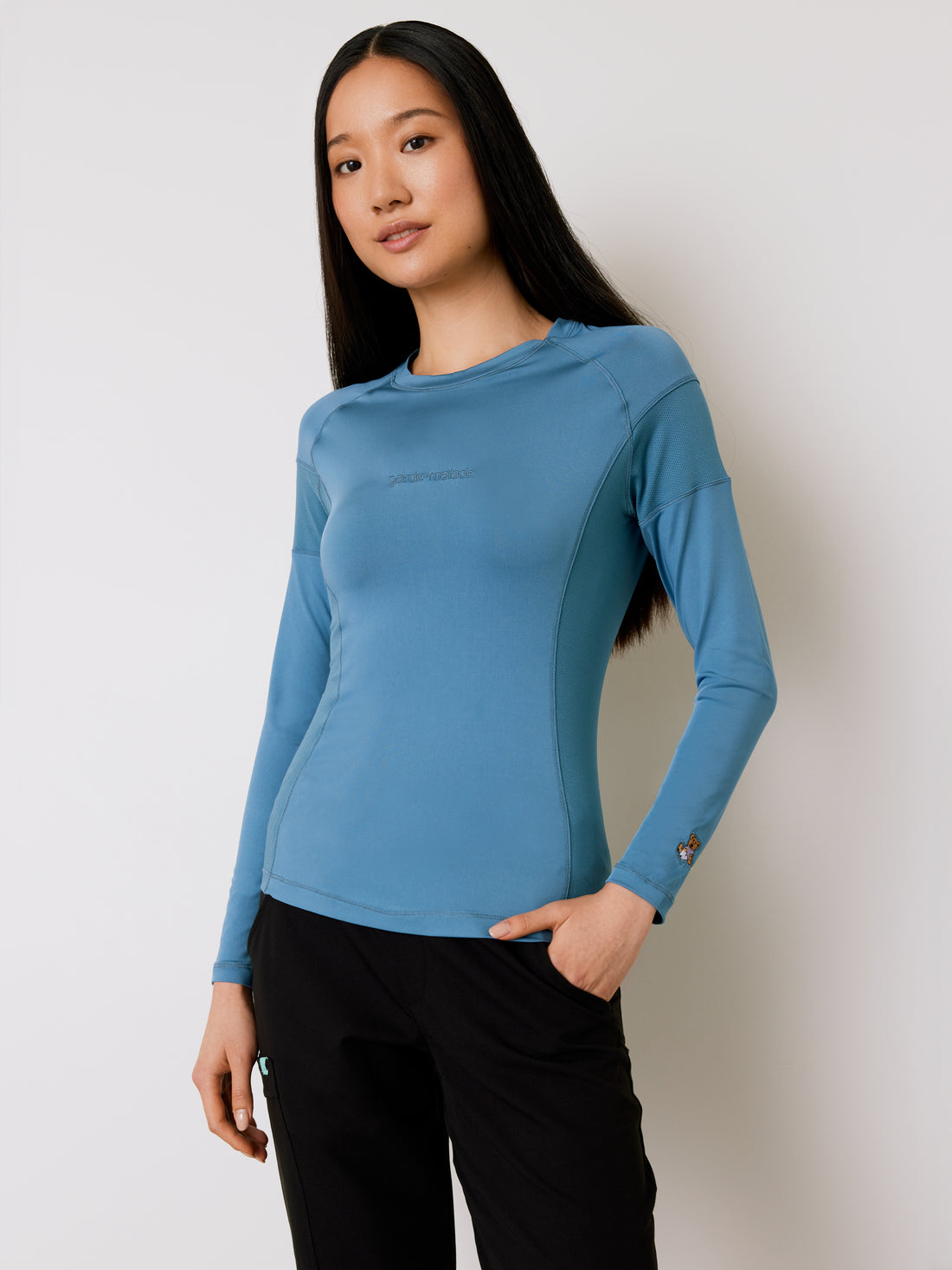 Women High-Performance Underscrub - Ocean Grey - Long Sleeves - Final Sale