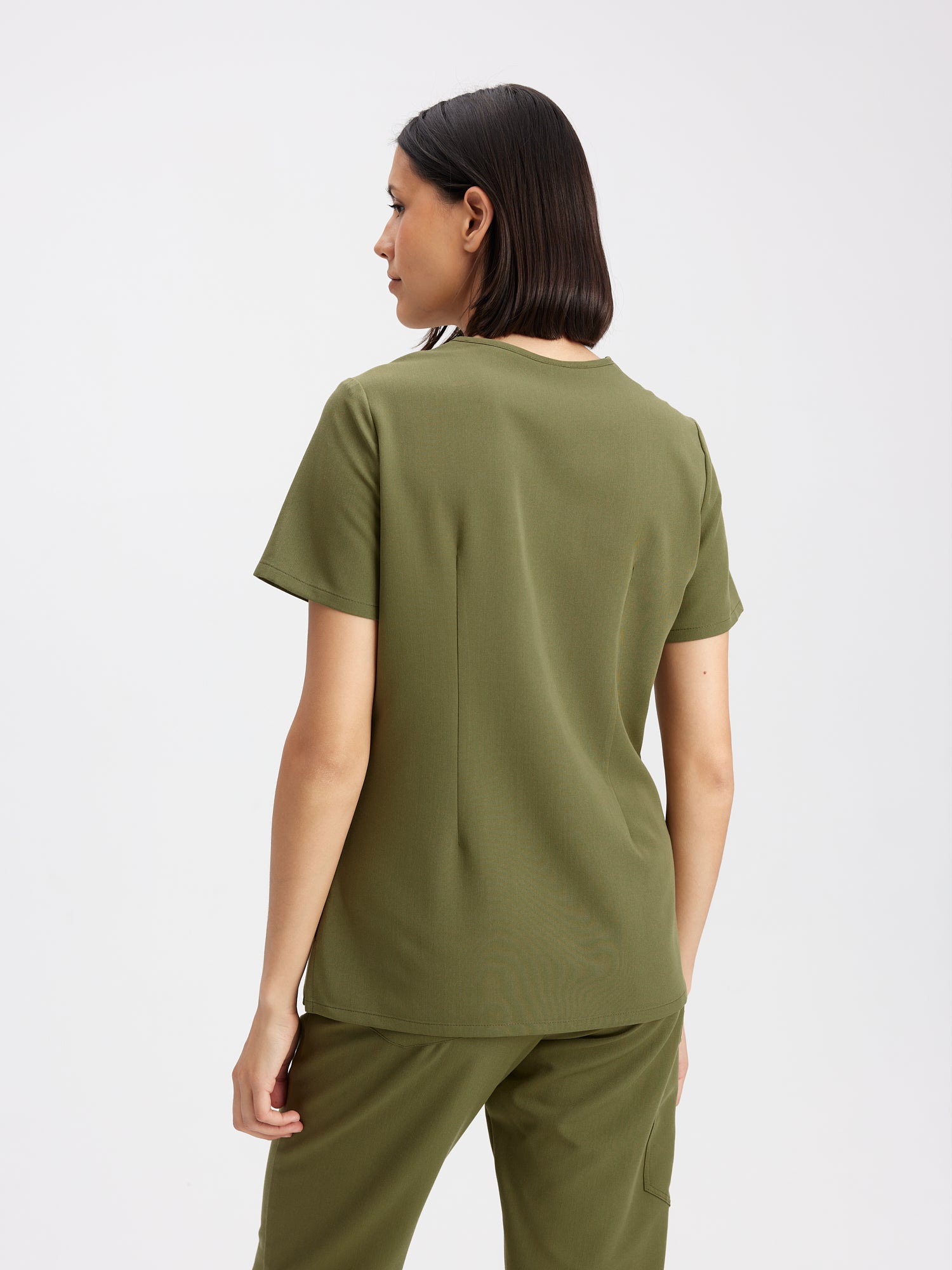 CHLOE RE-GARDE™ - OLIVE - Three Pockets Scrub Top - Final Sale