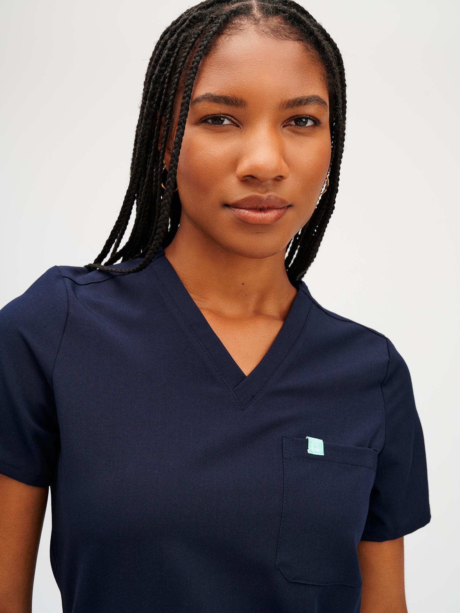 GABRIELLE RE-GARDE™ - MYSTICAL BLUE - One Pocket Scrub Top - Final Sale