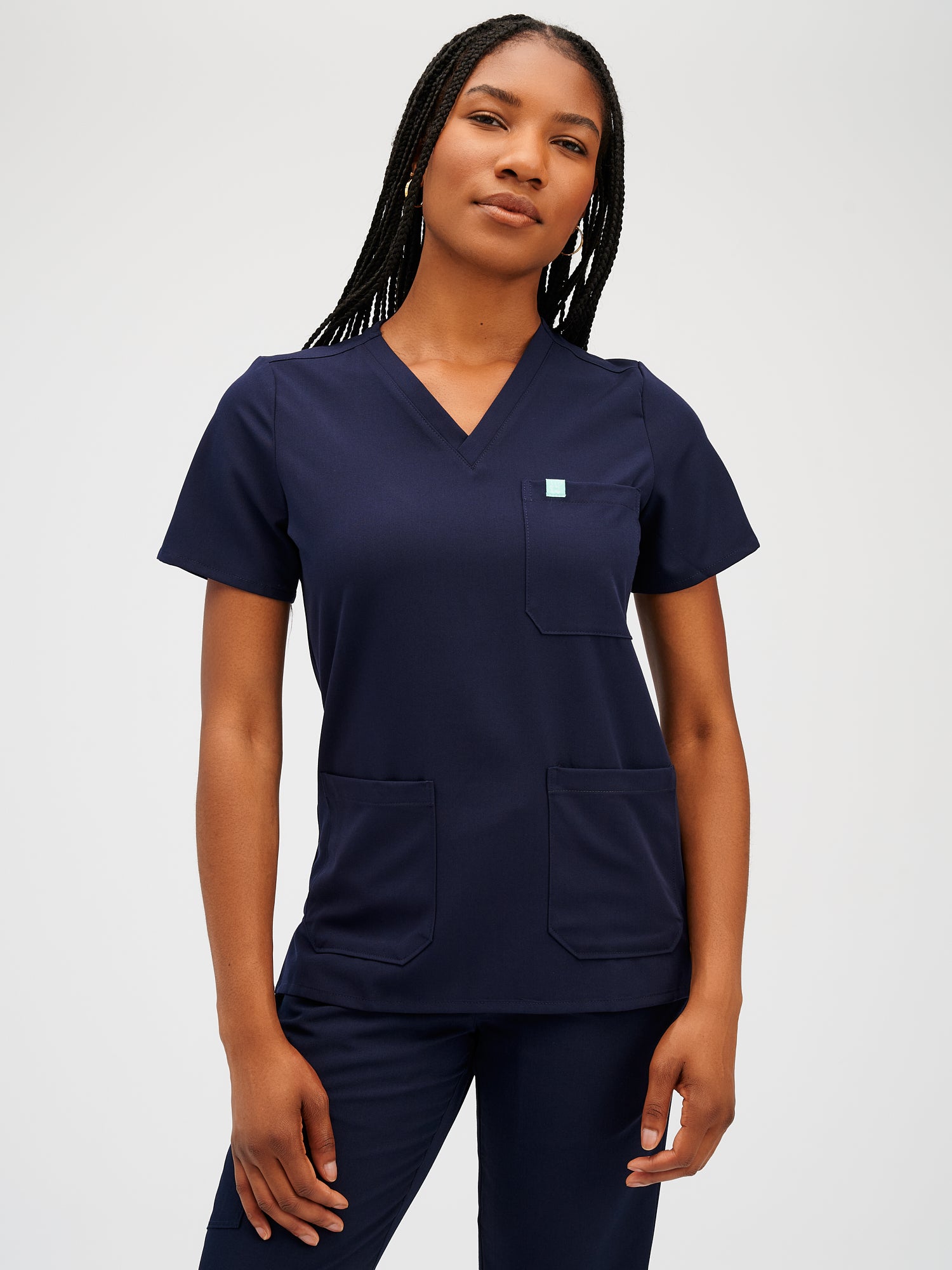 CHLOE RE-GARDE™ - MYSTICAL BLUE - Three Pockets Scrub Top - Final Sale