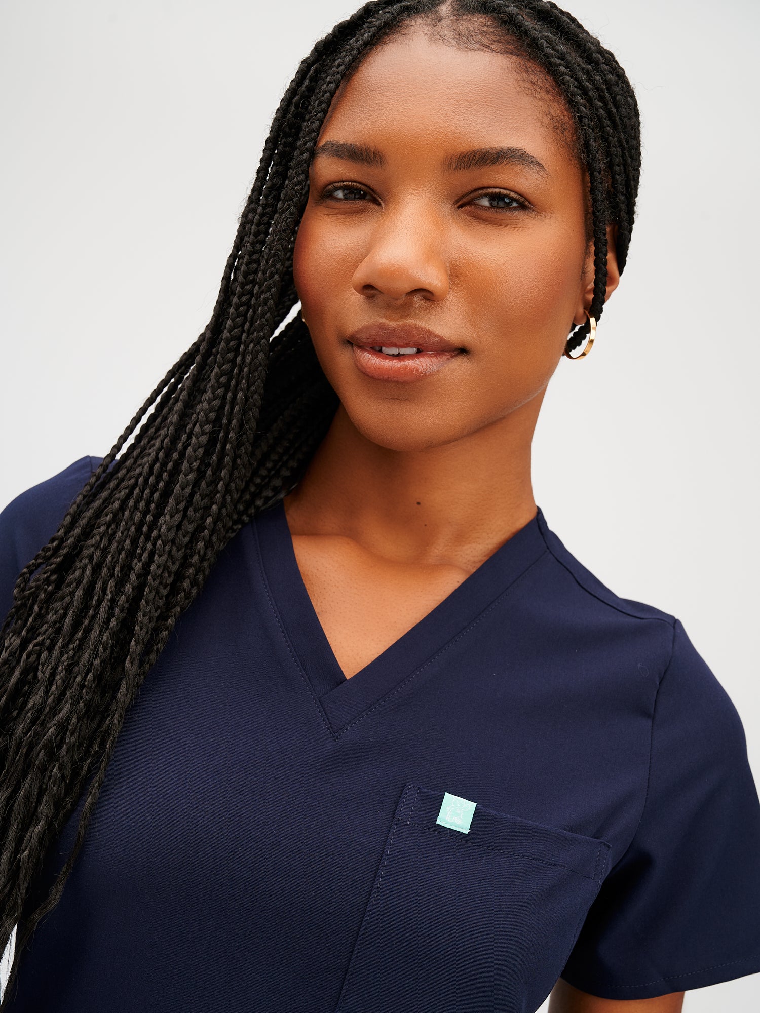 CHLOE RE-GARDE™ - MYSTICAL BLUE - Three Pockets Scrub Top - Final Sale