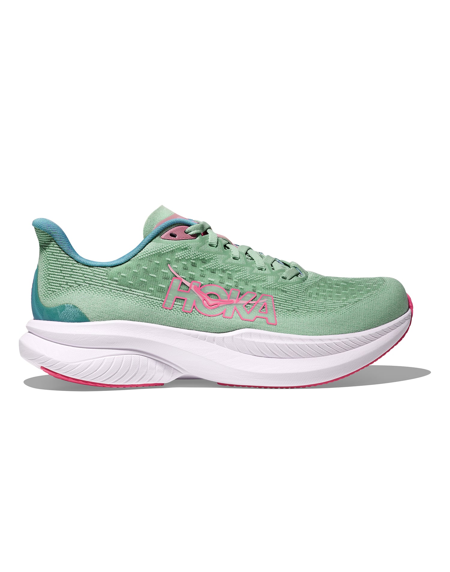 Femmes Hoka Mach 6 Jadeite / Alpine Blue