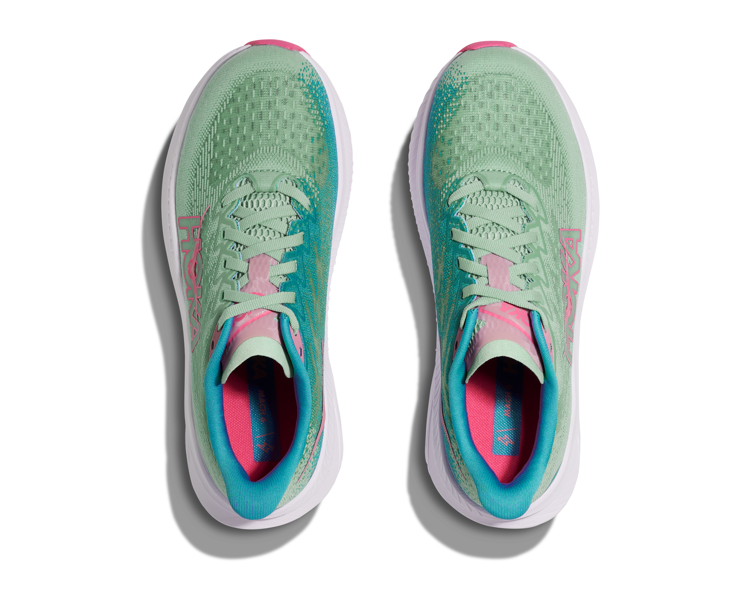 Women's Hoka Mach 6 Jadeite / Alpine Blue