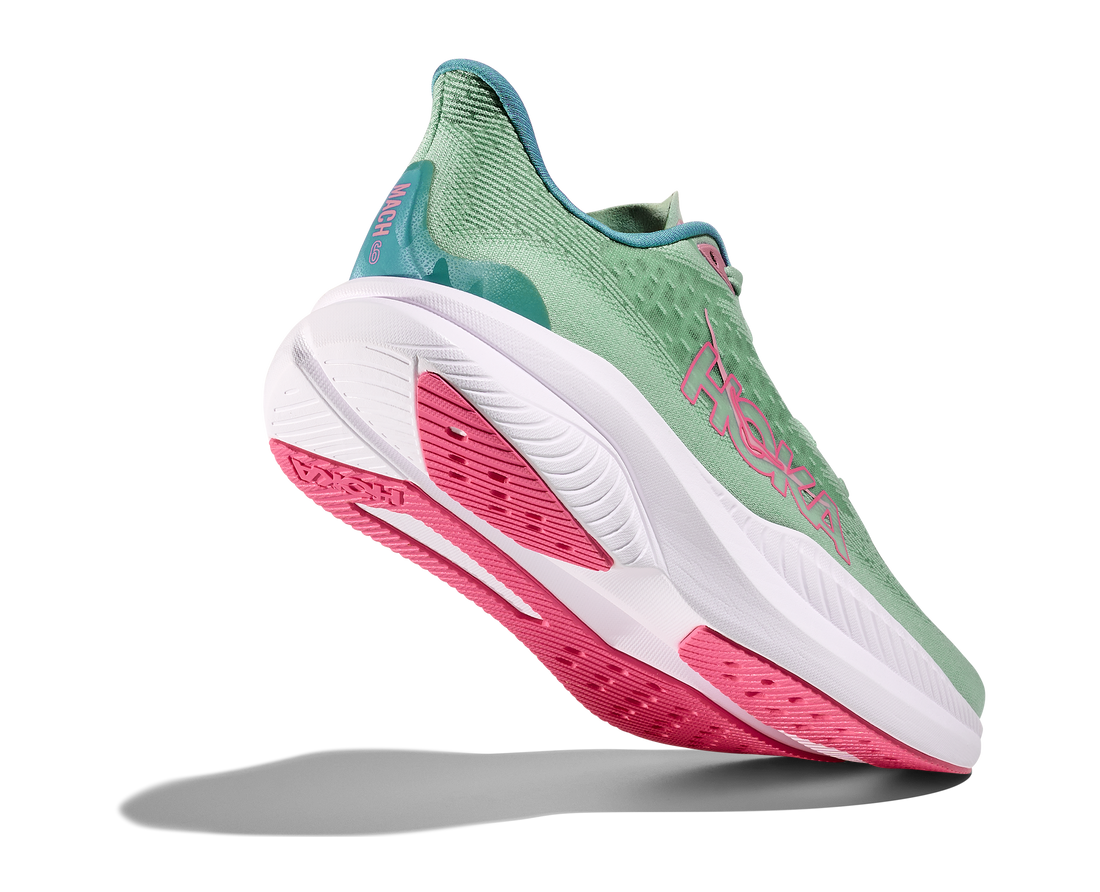 Femmes Hoka Mach 6 Jadeite / Alpine Blue