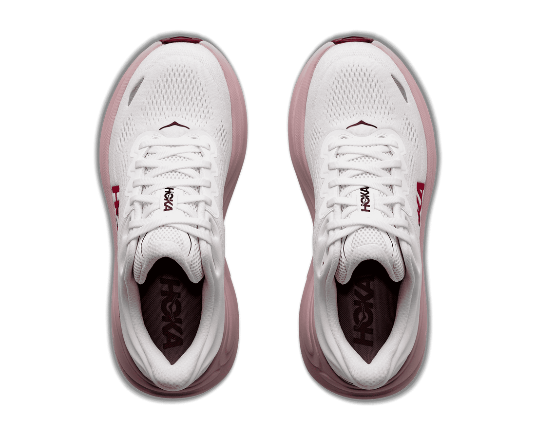 Women's Hoka Bondi 9 White / Pink Opal