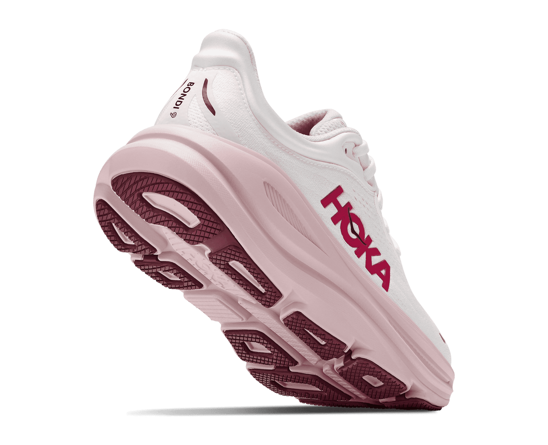 Women's Hoka Bondi 9 White / Pink Opal