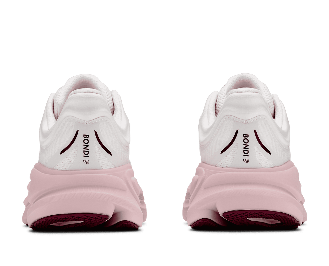 Women's Hoka Bondi 9 White / Pink Opal