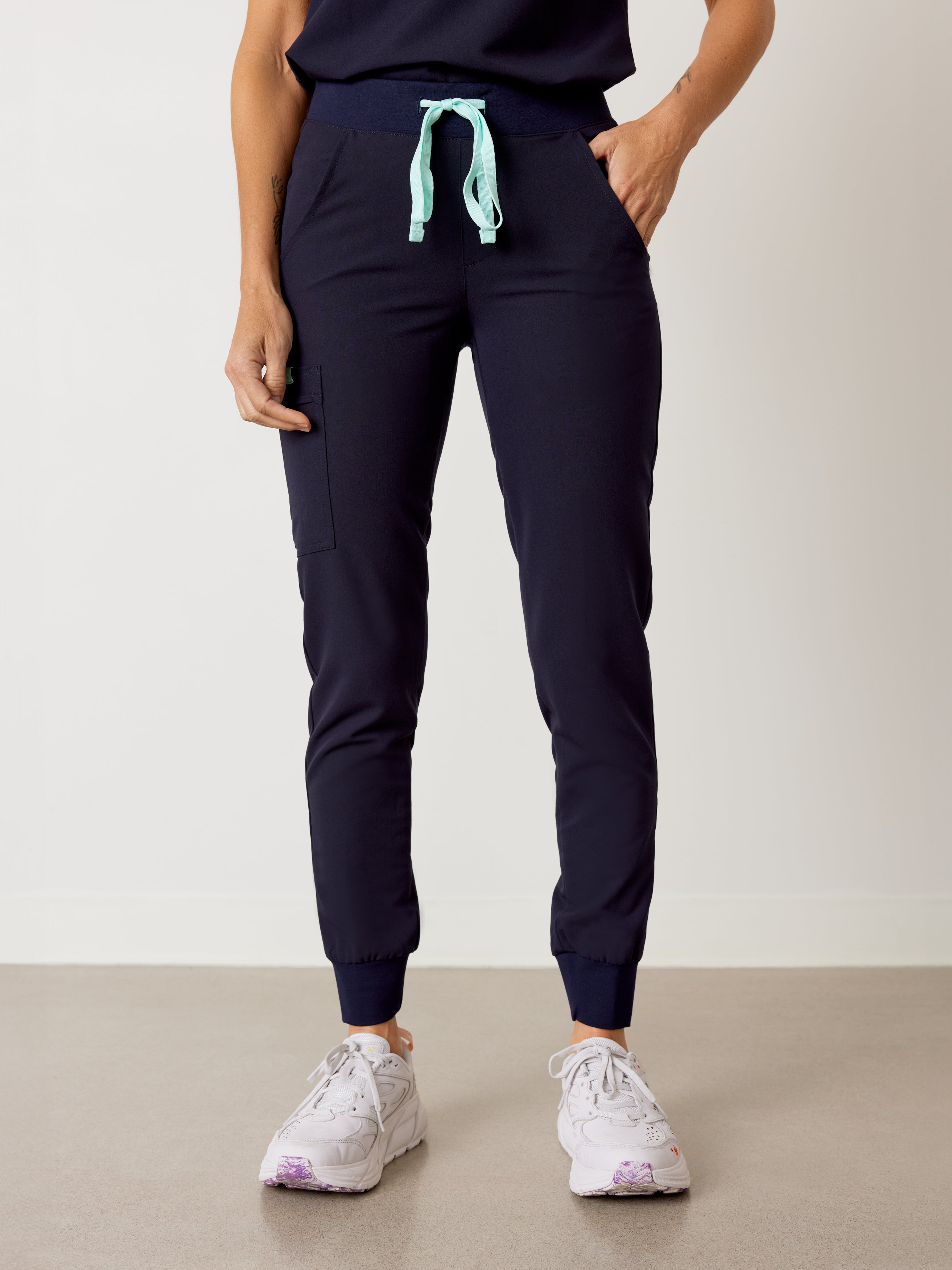 DEMI RE-GARDE™ - NAVY - Jogger Scrub Pants - SILVADUR™
