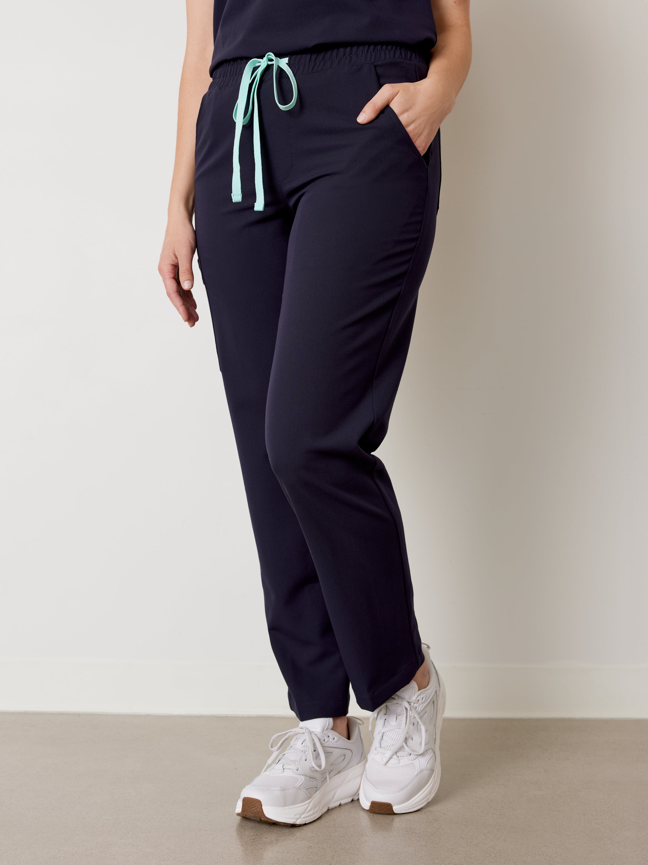 JULIETA RE-GARDE™ - NAVY - Straight Cut Scrub Pants - SILVADUR™