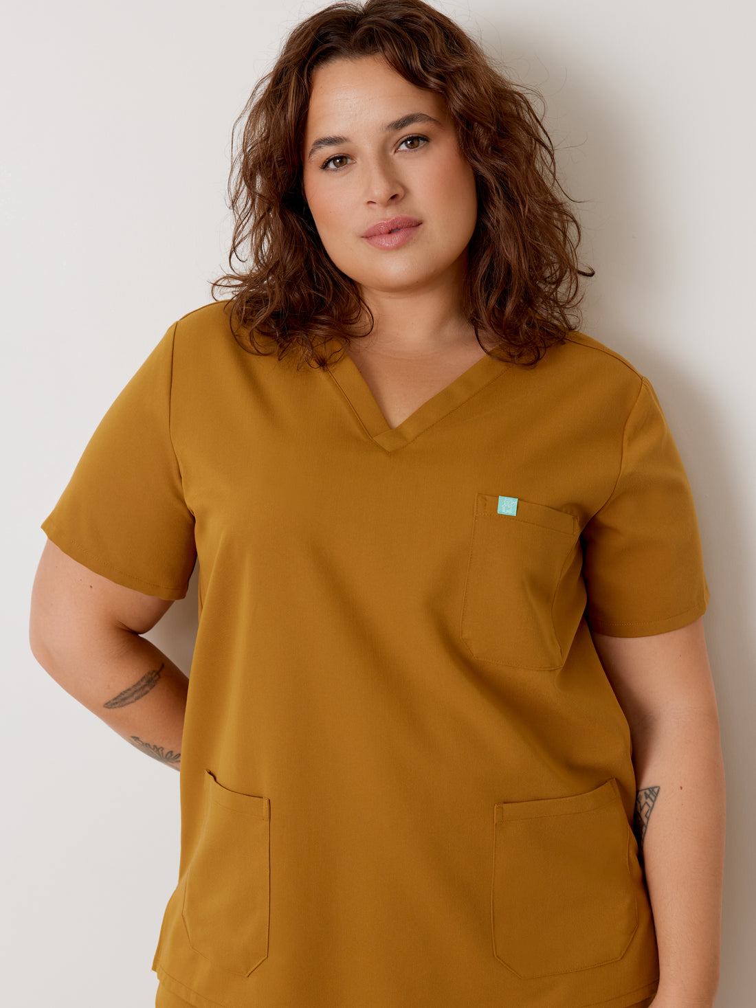 CHLOE RE-GARDE™ - BRONZE - Three Pockets Scrub Top - SILVADUR™ - Final Sale