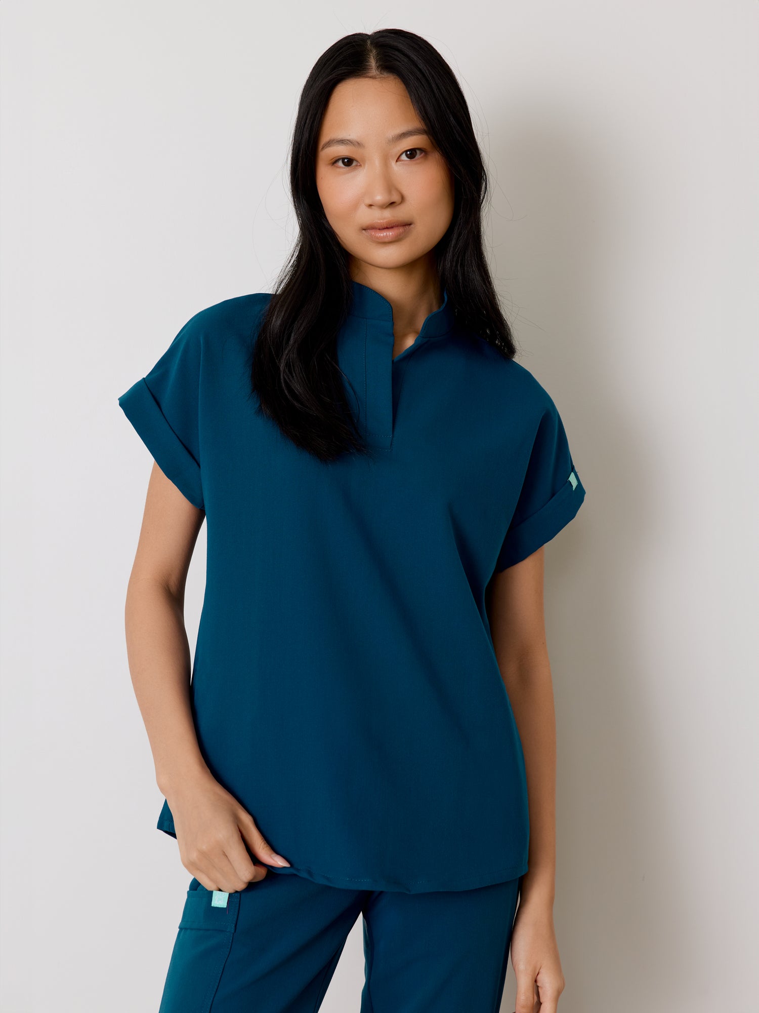 CHARLIE RE-GARDE™ - BLEU OPALE - Haut Col Mao - SILVADUR™