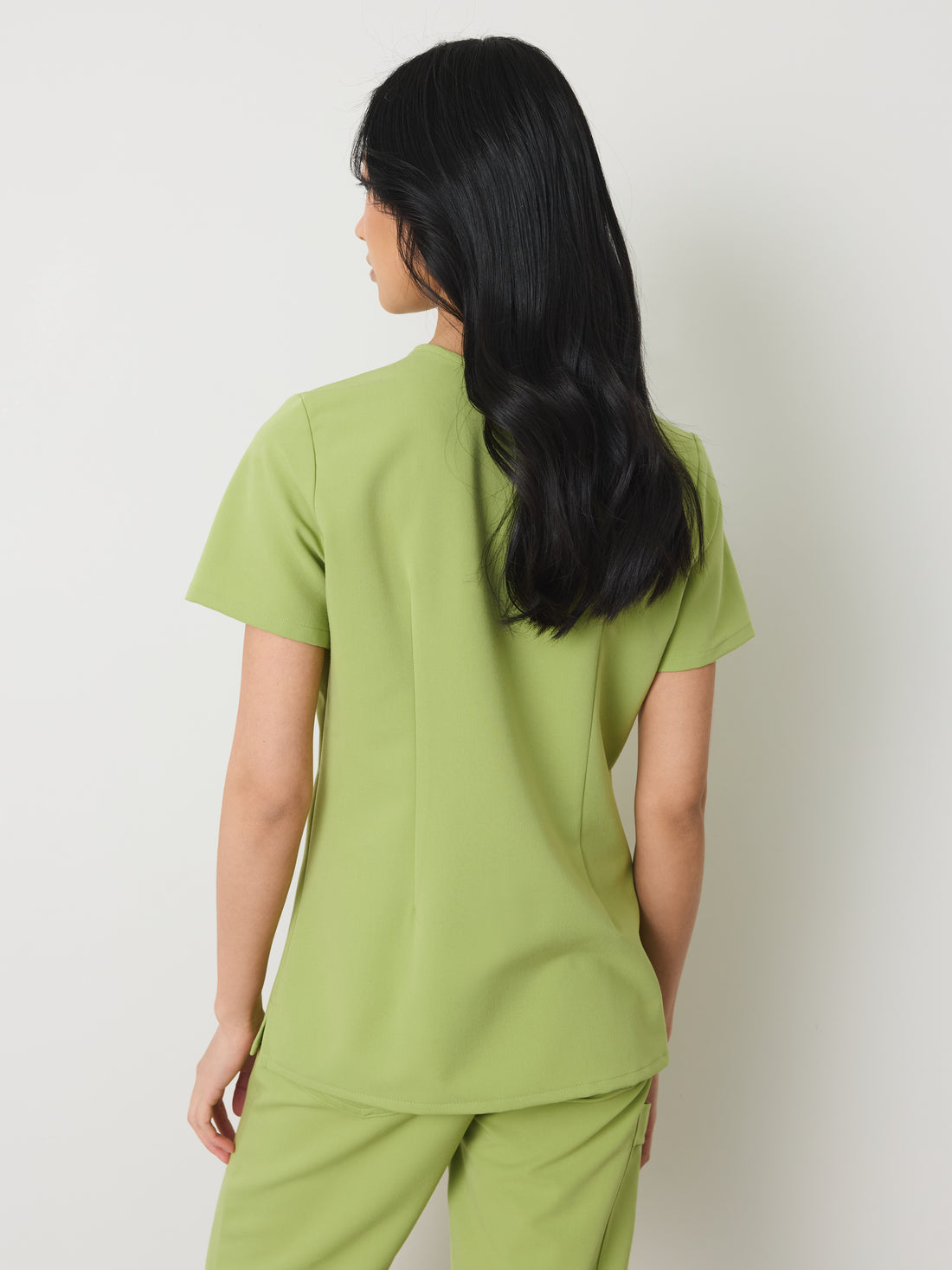 GABRIELLE RE-GARDE™ - MOSS GREEN - One Pocket Scrub Top - SILVADUR™ - Final Sale