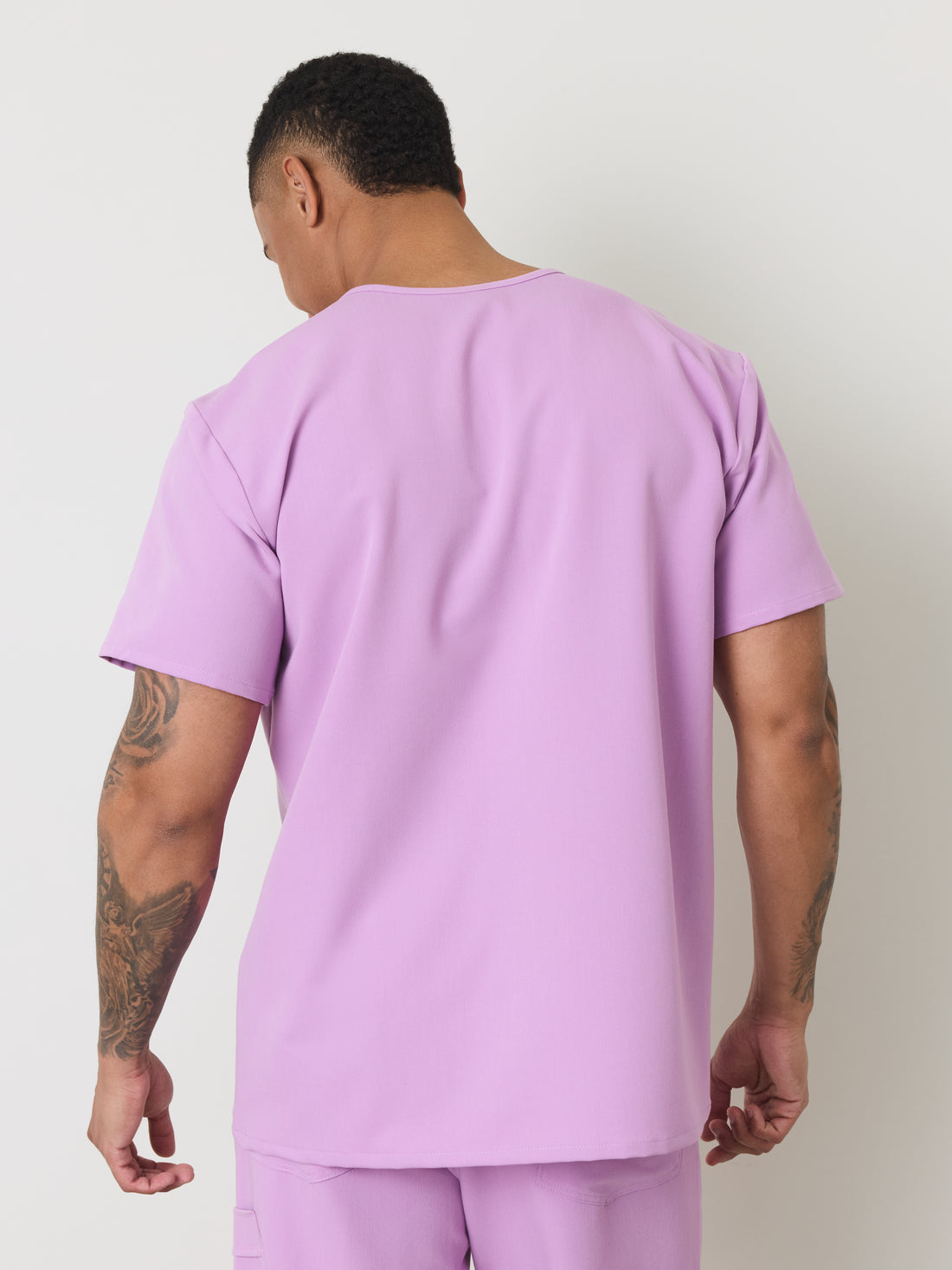 LOGAN RE-GARDE™ - LILAC - One Pocket Men's Scrub Top - SILVADUR™