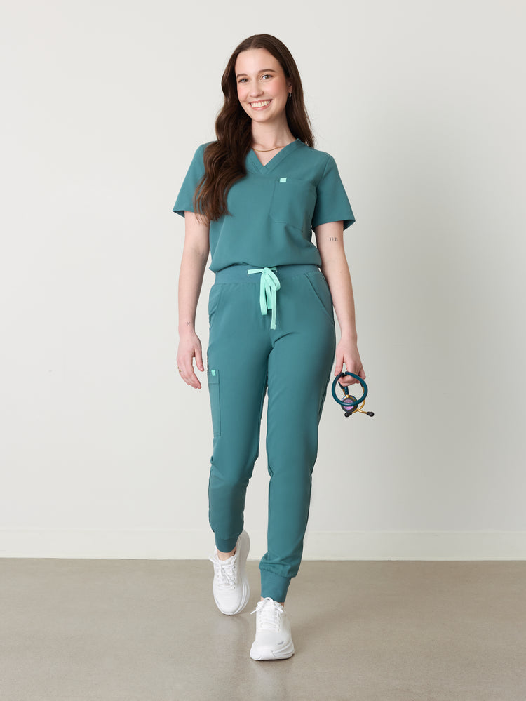 DEMI RE-GARDE™ - LAGOON BLUE - Jogger Scrub Pants - SILVADUR™ - Final Sale