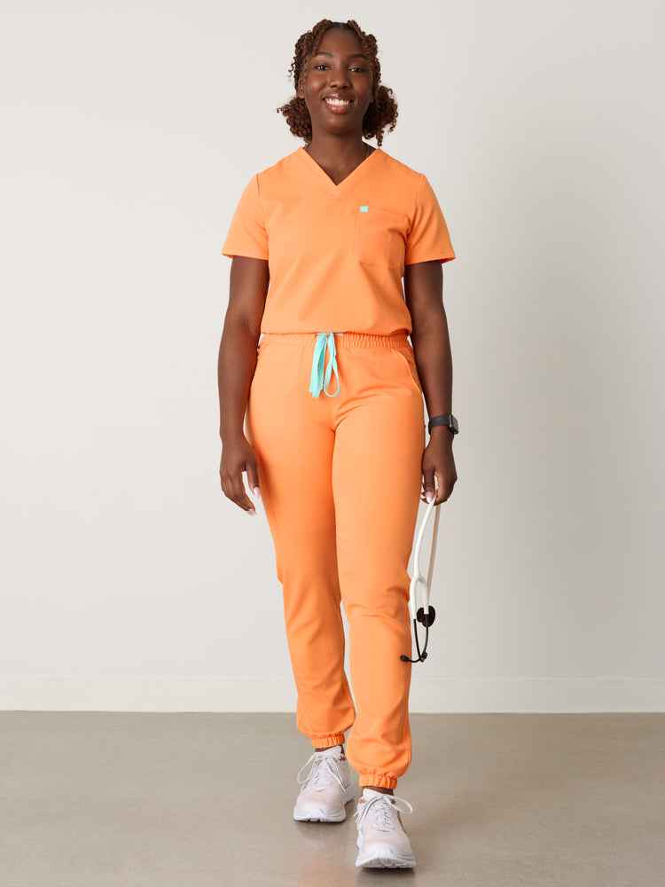 ROSIE RE-GARDE™ - NECTARINE - Jogger Scrub Pants - SILVADUR™ - Final Sale