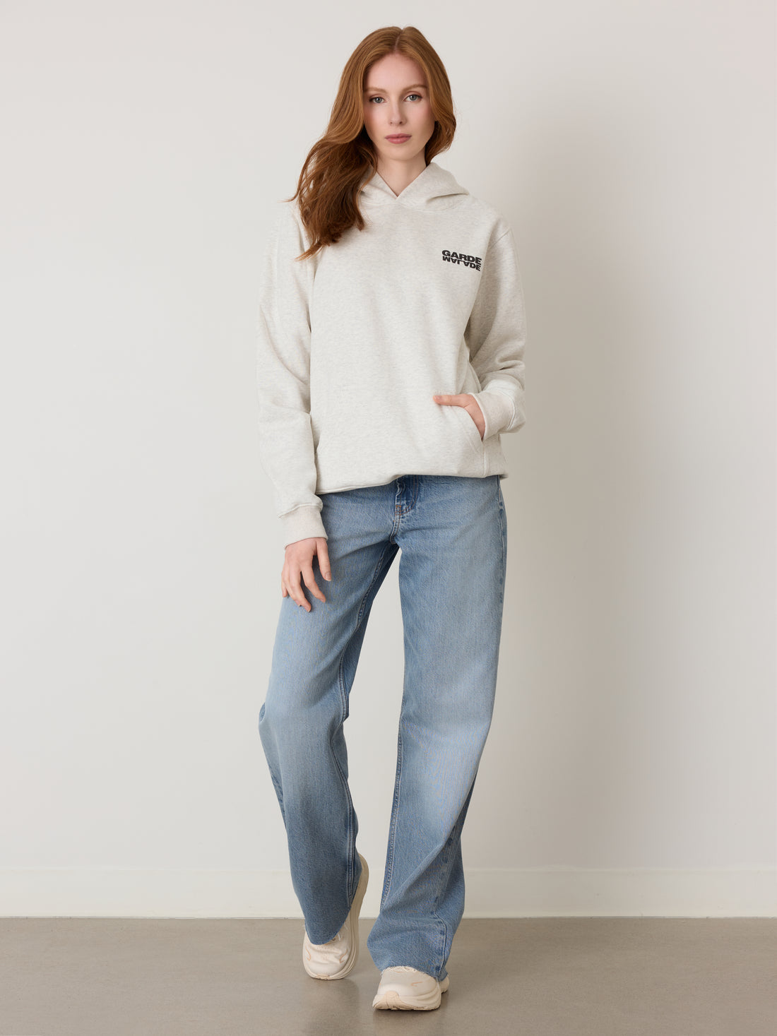 Premium Heavyweight Hoodie - Upside Down - Gris