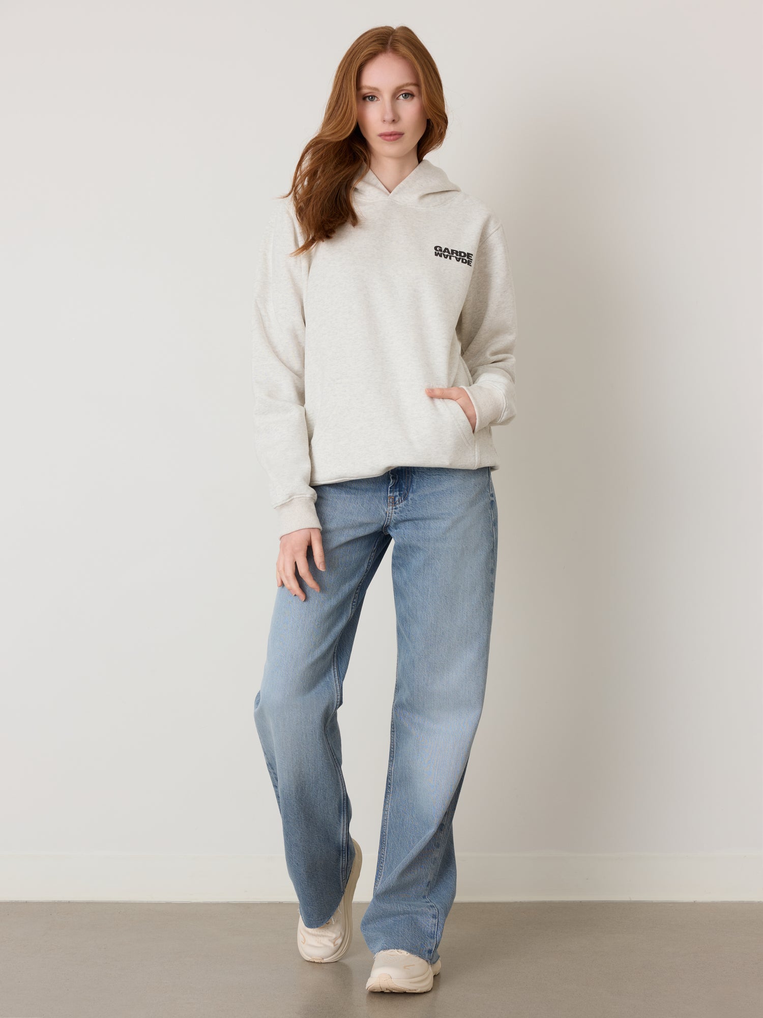 Premium Heavyweight Hoodie - Upside Down - Gris