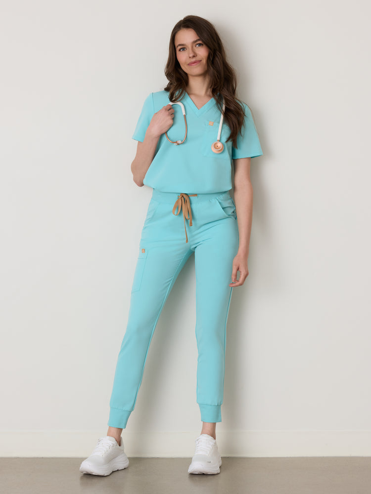 DEMI RE-GARDE™ - OCEAN TIDE - Jogger Scrub Pants - SILVADUR™ - Final Sale