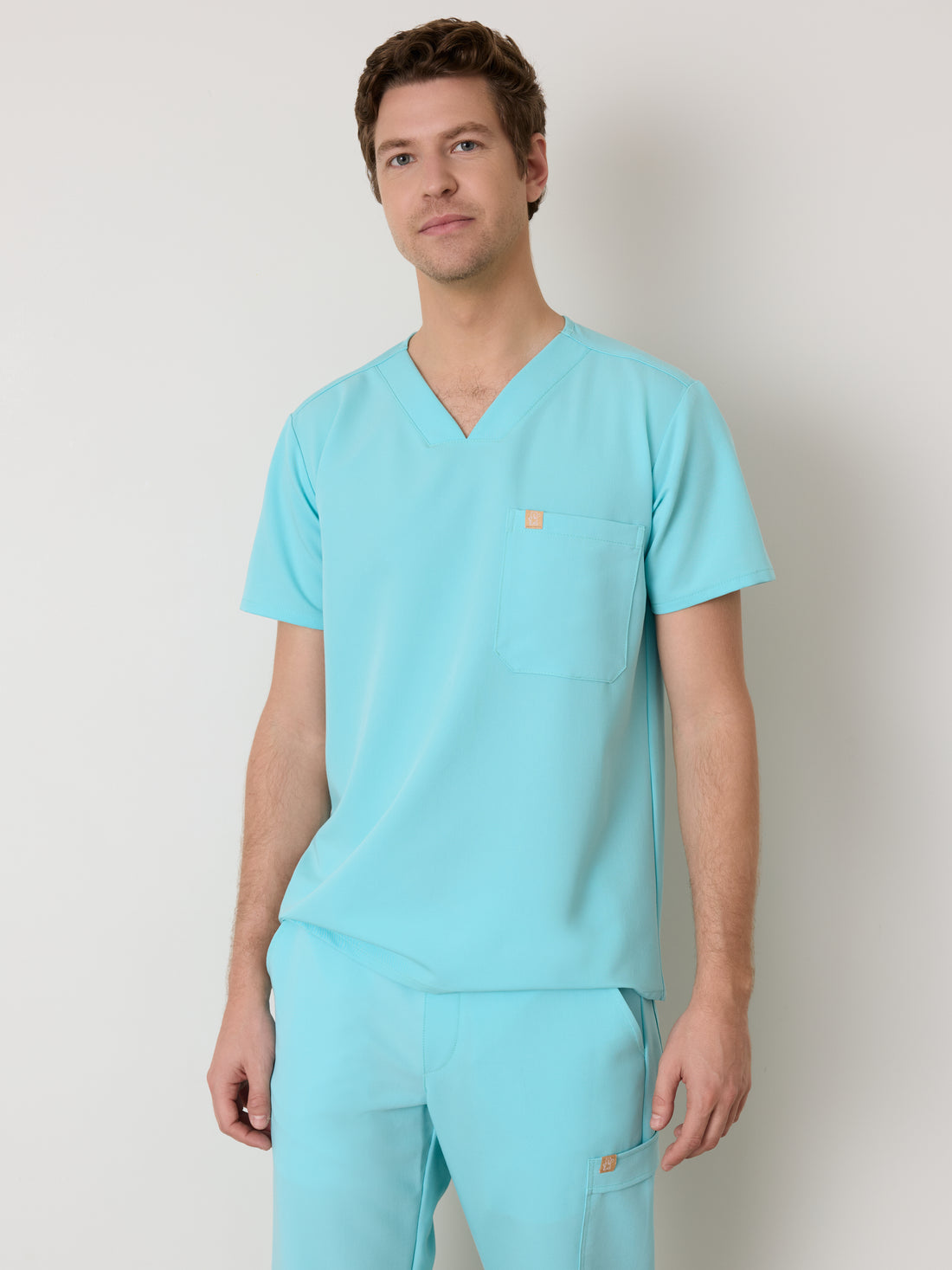 LOGAN RE-GARDE™ - OCEAN TIDE - One Pocket Men's Scrub Top - SILVADUR™ - Final Sale
