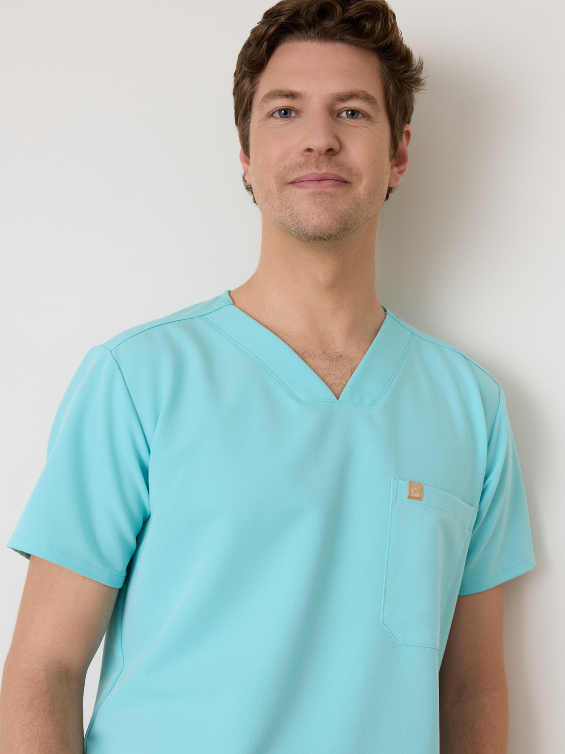 LOGAN RE-GARDE™ - OCEAN TIDE - One Pocket Men's Scrub Top - SILVADUR™ - Final Sale