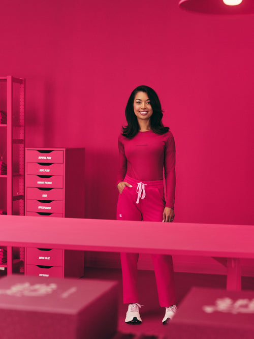 Women High-Performance Underscrub - Vibrant Fuchsia - Long Sleeves