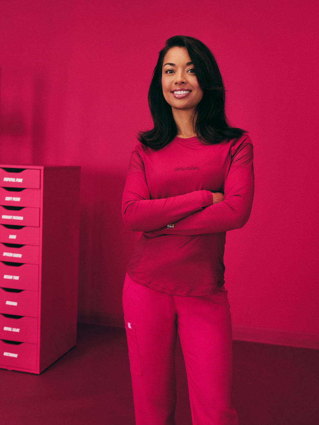 Chandail Underscrub Ultra-Performant - Vibrant Fuchsia - Manches Longues Pour Femme