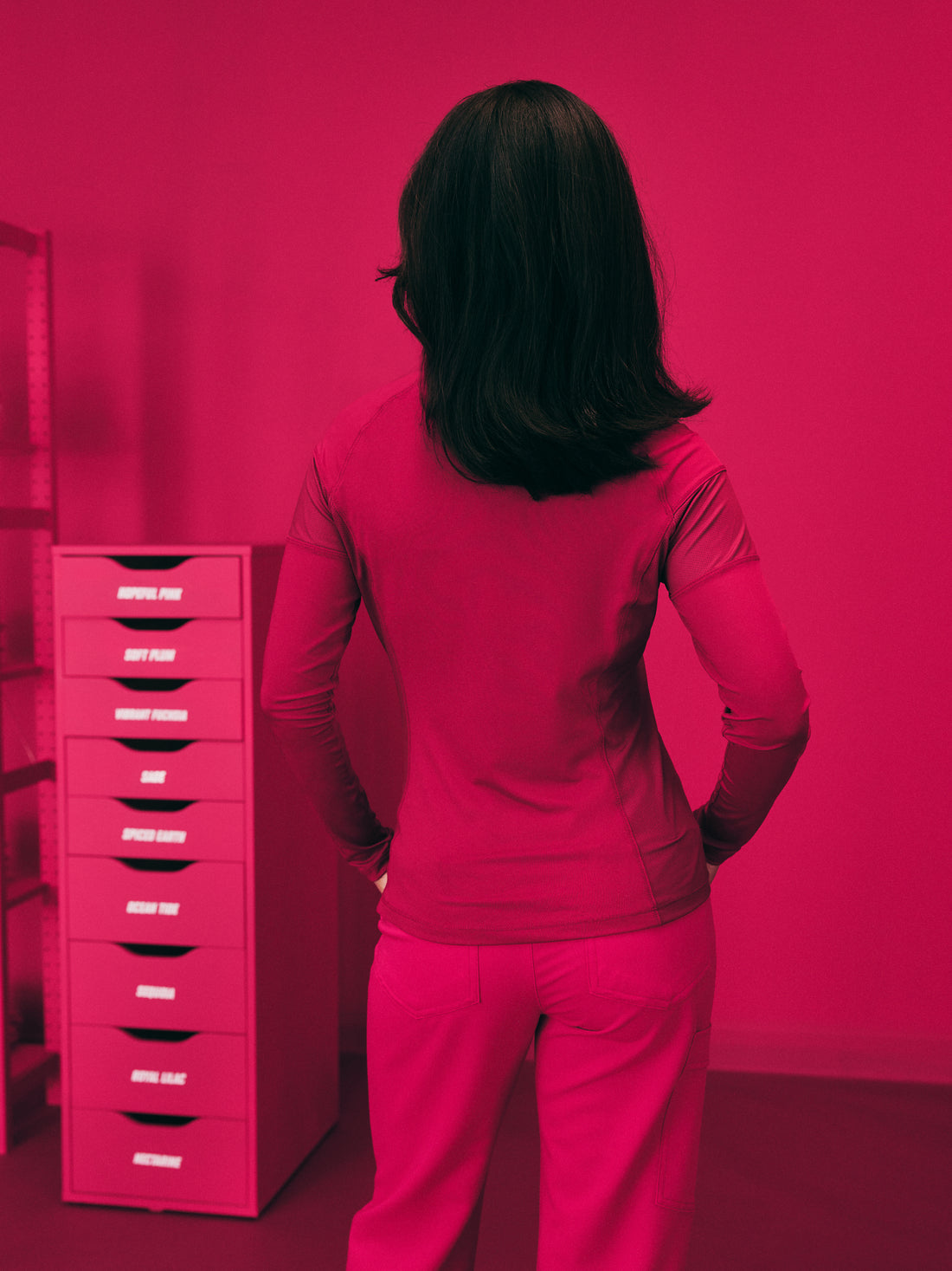 Chandail Underscrub Ultra-Performant - Vibrant Fuchsia - Manches Longues Pour Femme