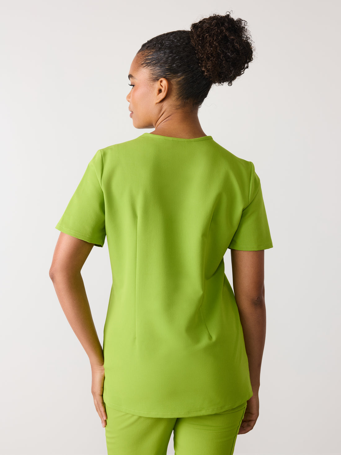 GABRIELLE RE-GARDE™ - GRUMPY GREEN - One Pocket Scrub Top - SILVADUR™