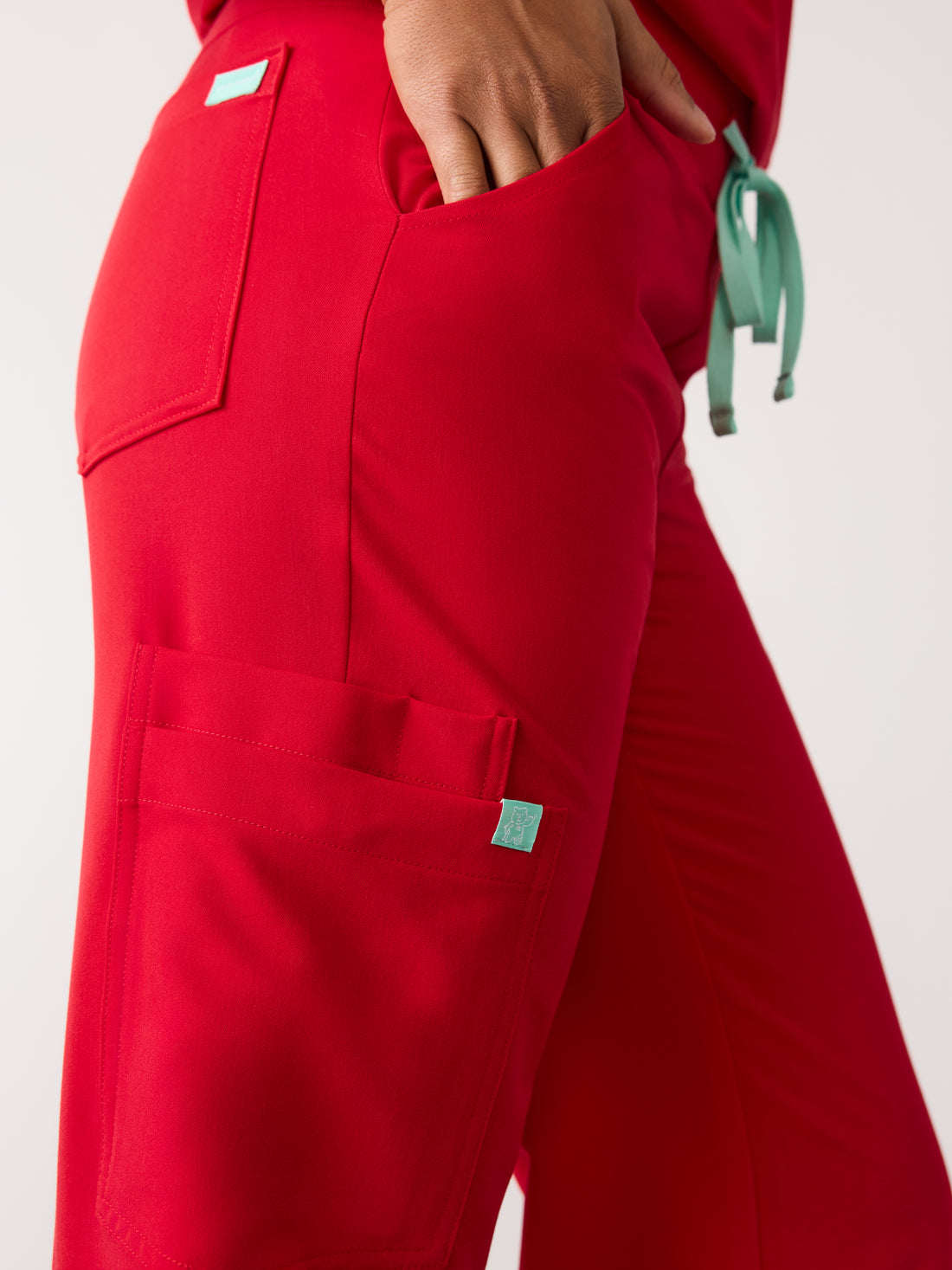 MILA RE-GARDE™ - CANDY CANE - Wide Leg Scrub Pants - SILVADUR™