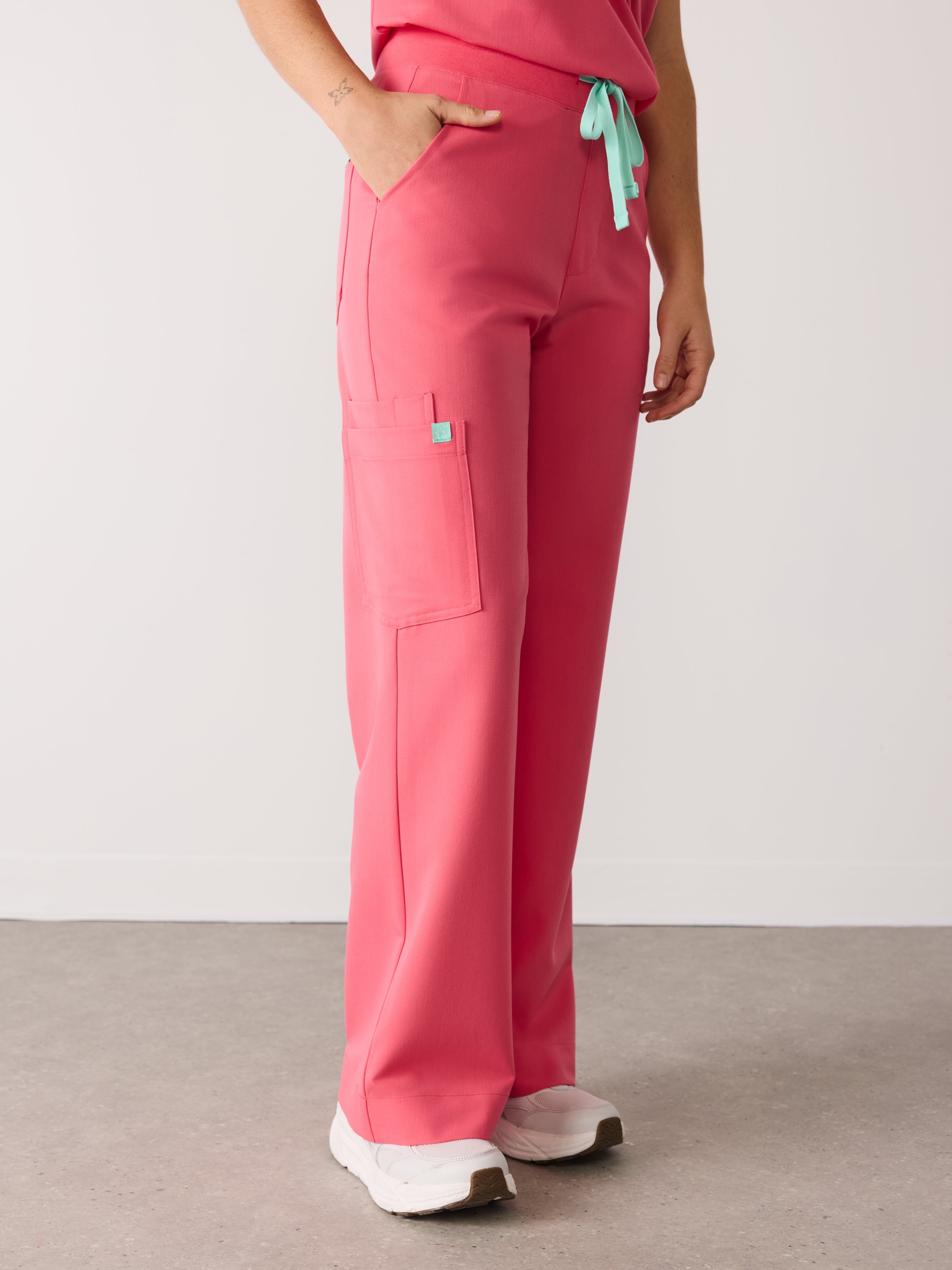 MILA RE-GARDE™ - WARM EMBER - Wide Leg Scrub Pants - SILVADUR™