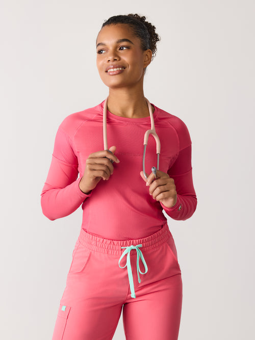 Women High-Performance Underscrub - Warm Ember - Long Sleeves
