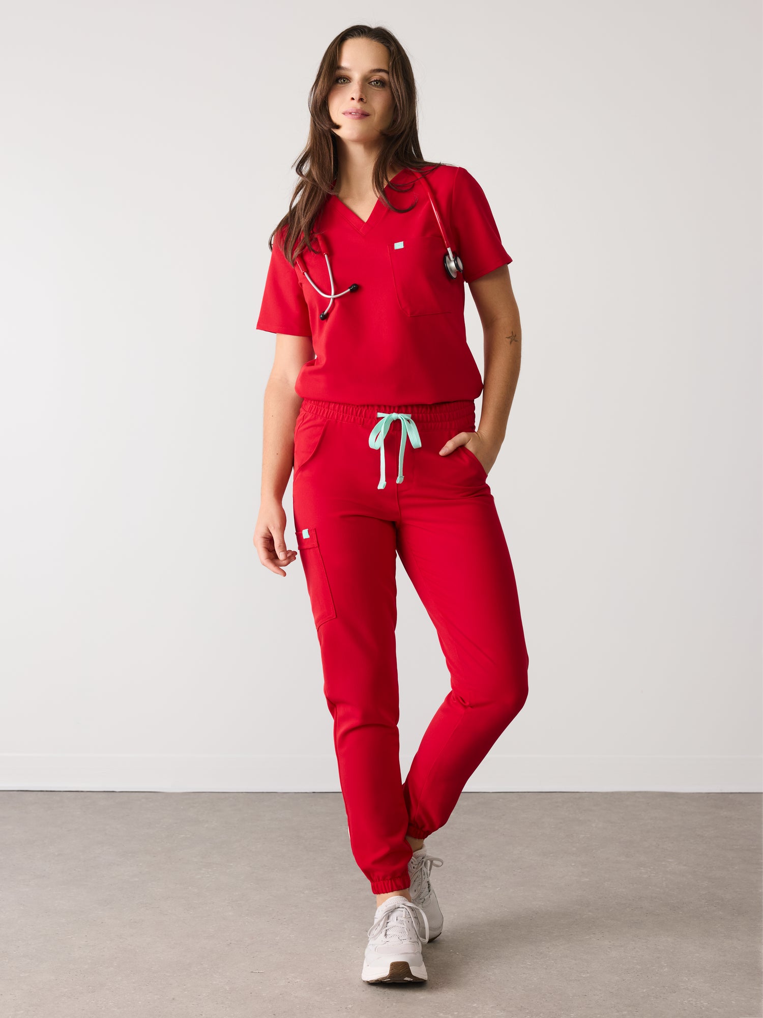 ROSIE RE-GARDE™ - CANDY CANE - Jogger Scrub Pants - SILVADUR™ - Final Sale