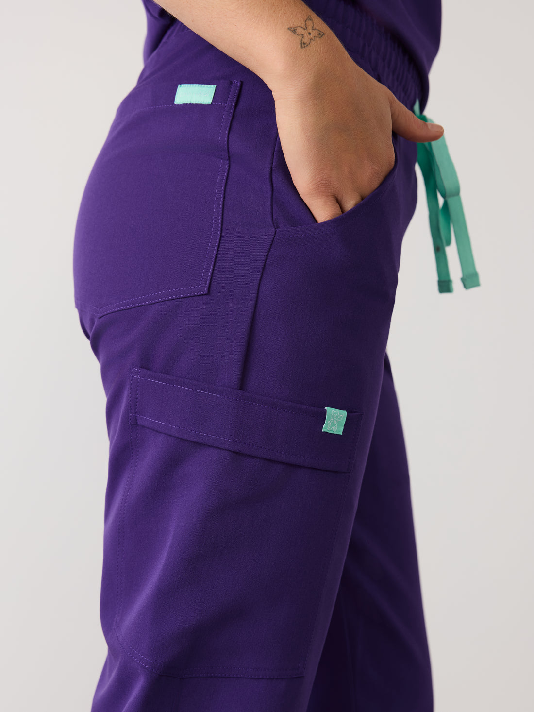 JULIETA RE-GARDE™ - MIDNIGHT VELVET - Straight Cut Scrub Pants - SILVADUR™