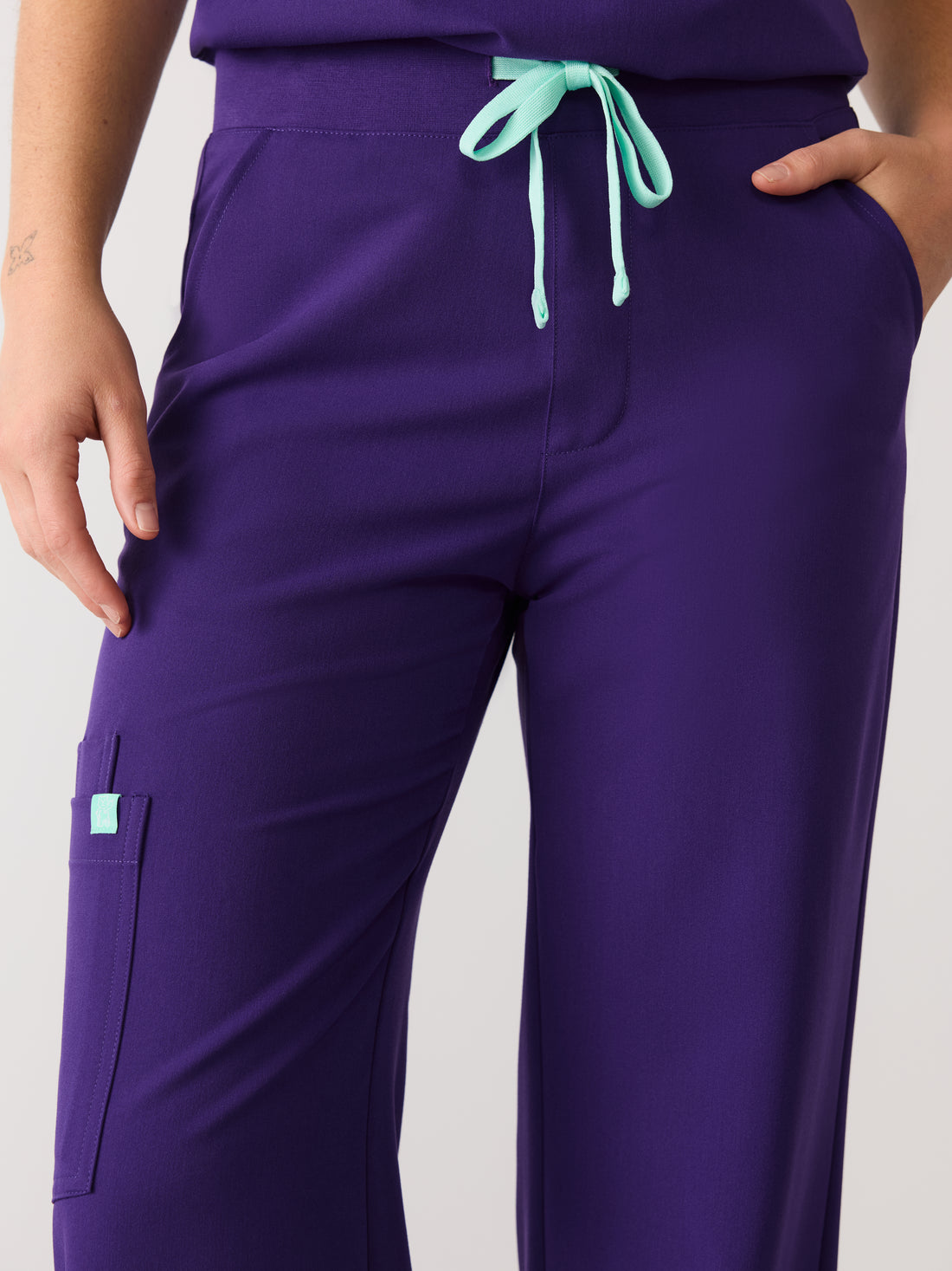 MILA RE-GARDE™ - MIDNIGHT VELVET - Wide Leg Scrub Pants - SILVADUR™