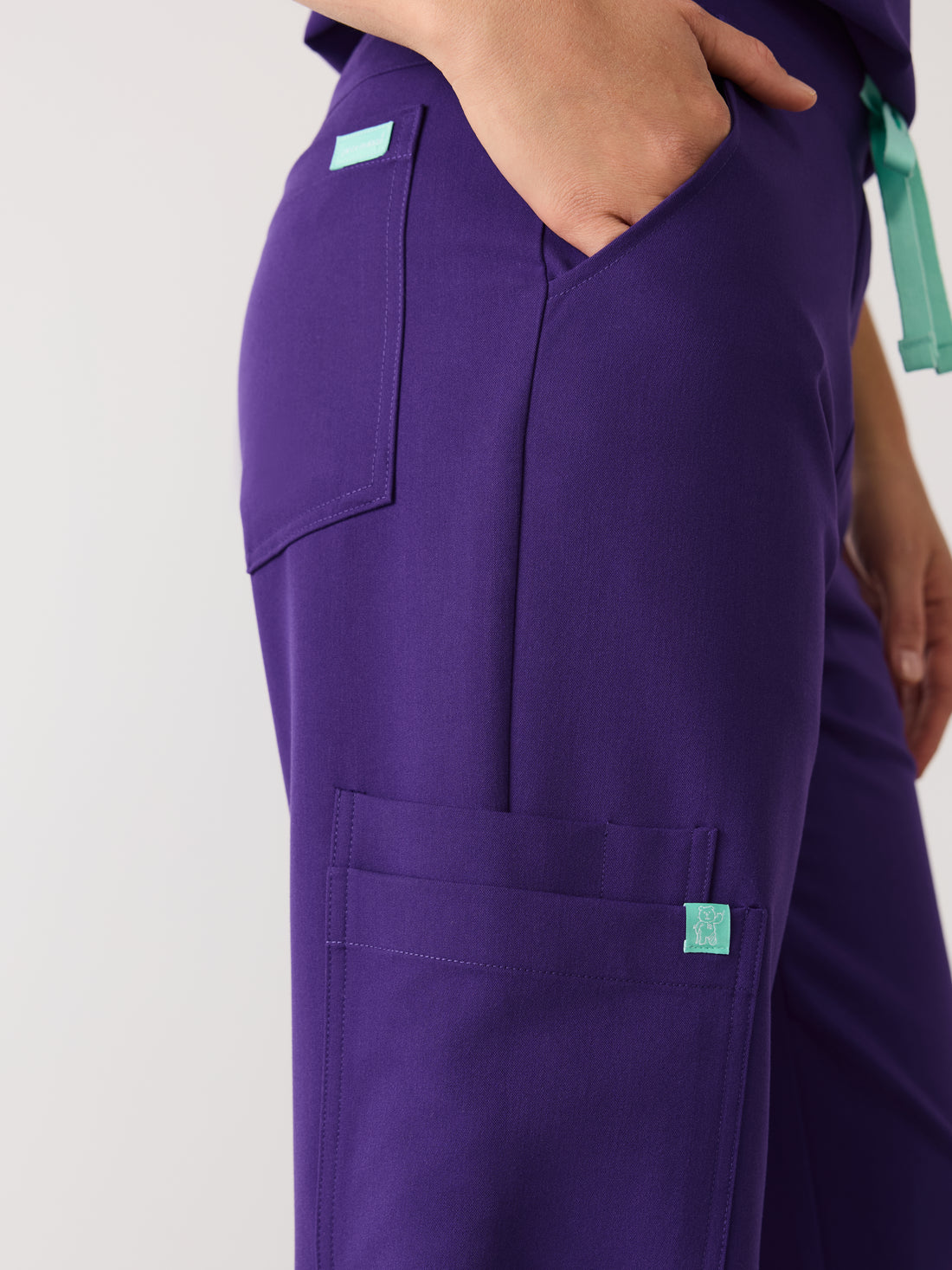 MILA RE-GARDE™ - MIDNIGHT VELVET - Wide Leg Scrub Pants - SILVADUR™