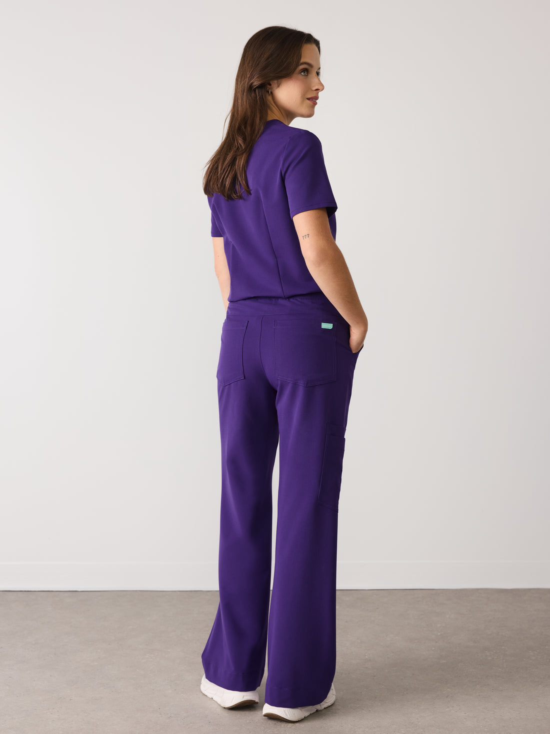 MILA RE-GARDE™ - MIDNIGHT VELVET - Wide Leg Scrub Pants - SILVADUR™