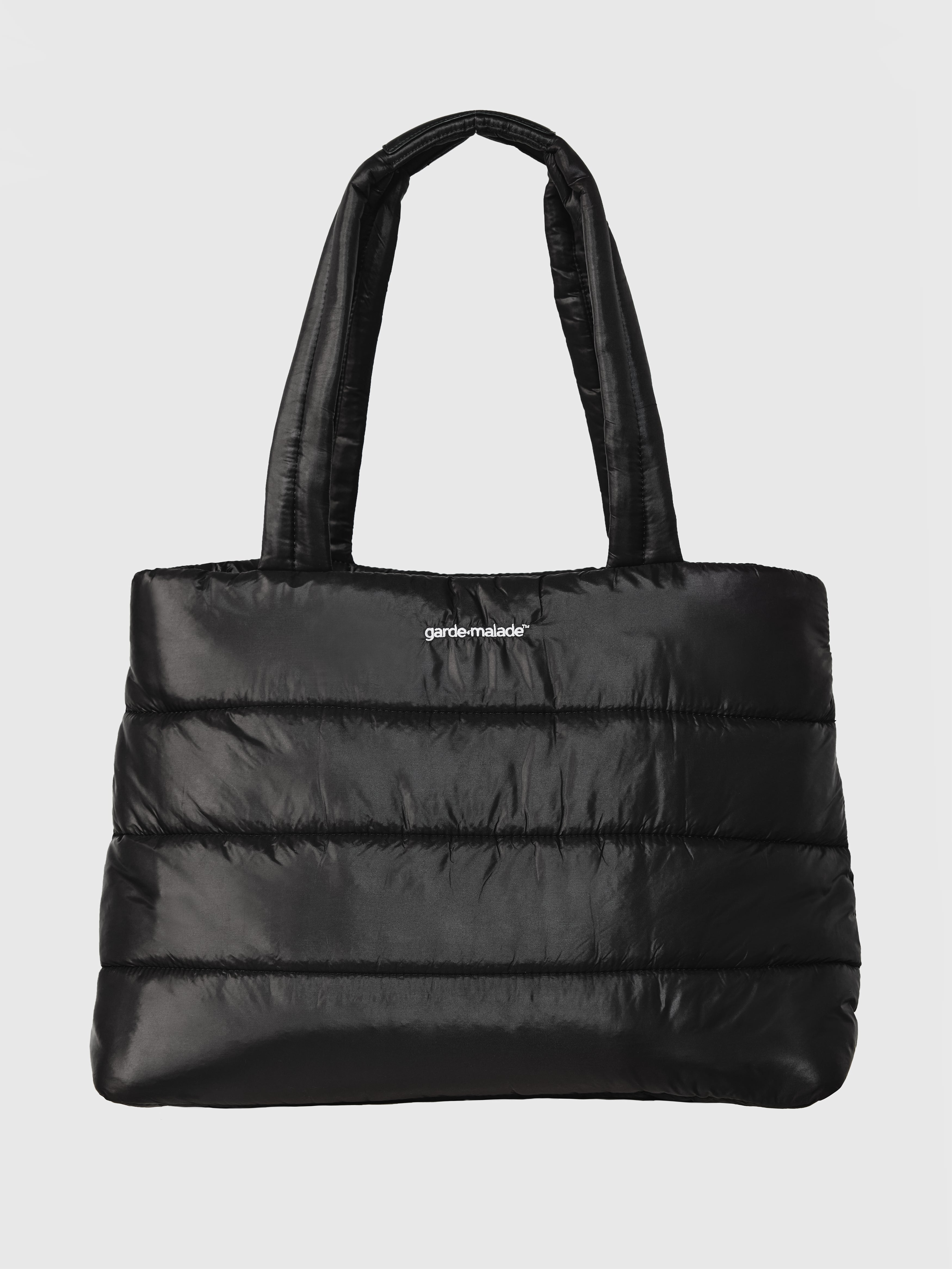 Quilted Tote Bag - Black