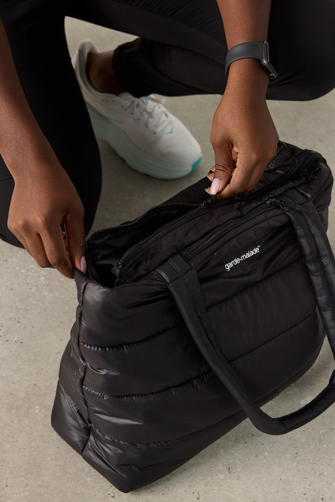 Sac Fourre-Tout Matelassé - Noir