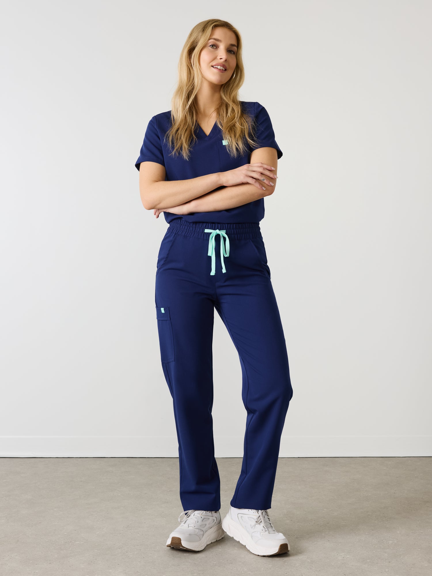 JULIETA RE-GARDE™ - MODERN NAVY - Straight Cut Scrub Pants - SILVADUR™