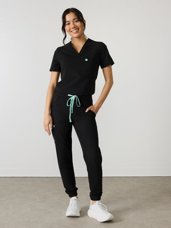 ROSIE RE-GARDE™ - BLACK - Jogger Scrub Pants - SILVADUR™