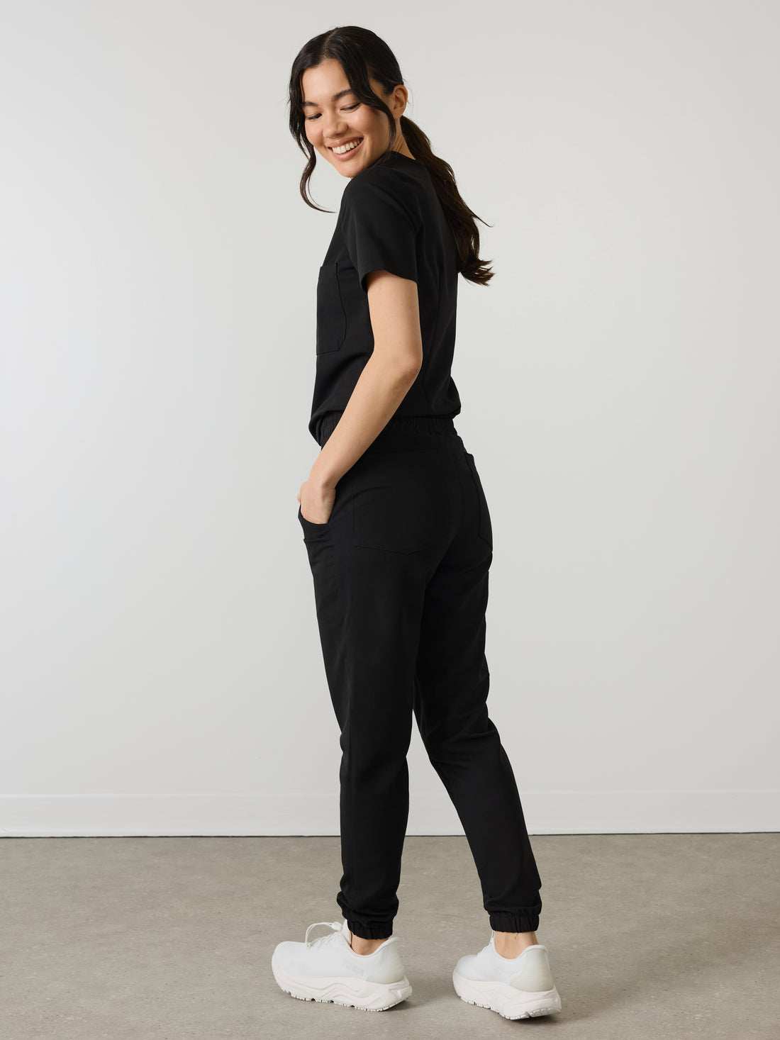 ROSIE RE-GARDE™ - BLACK - Jogger Scrub Pants - SILVADUR™