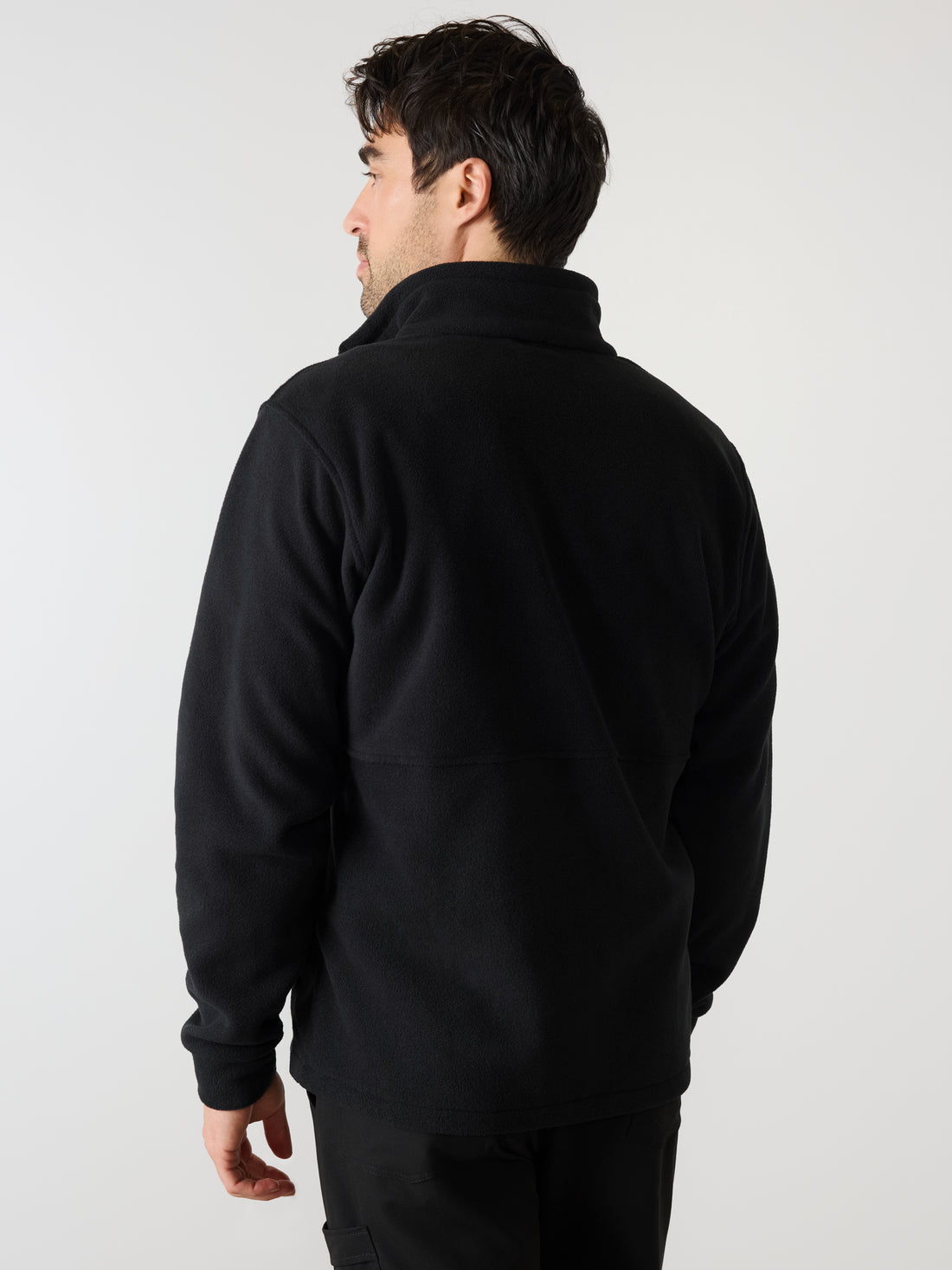 Men Polar Full Zip Jacket - Black