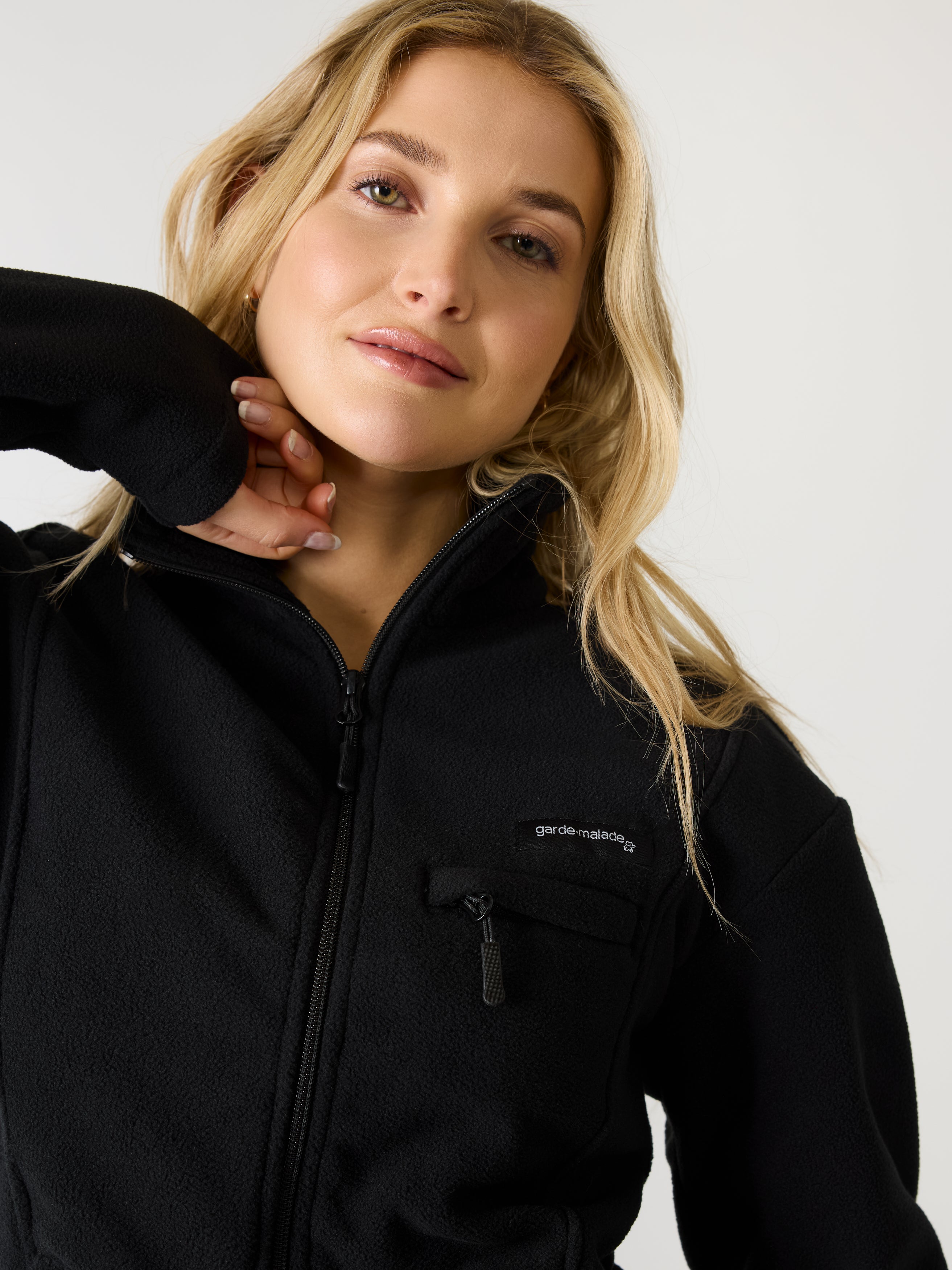 Women Full Zip Jacket - Black
