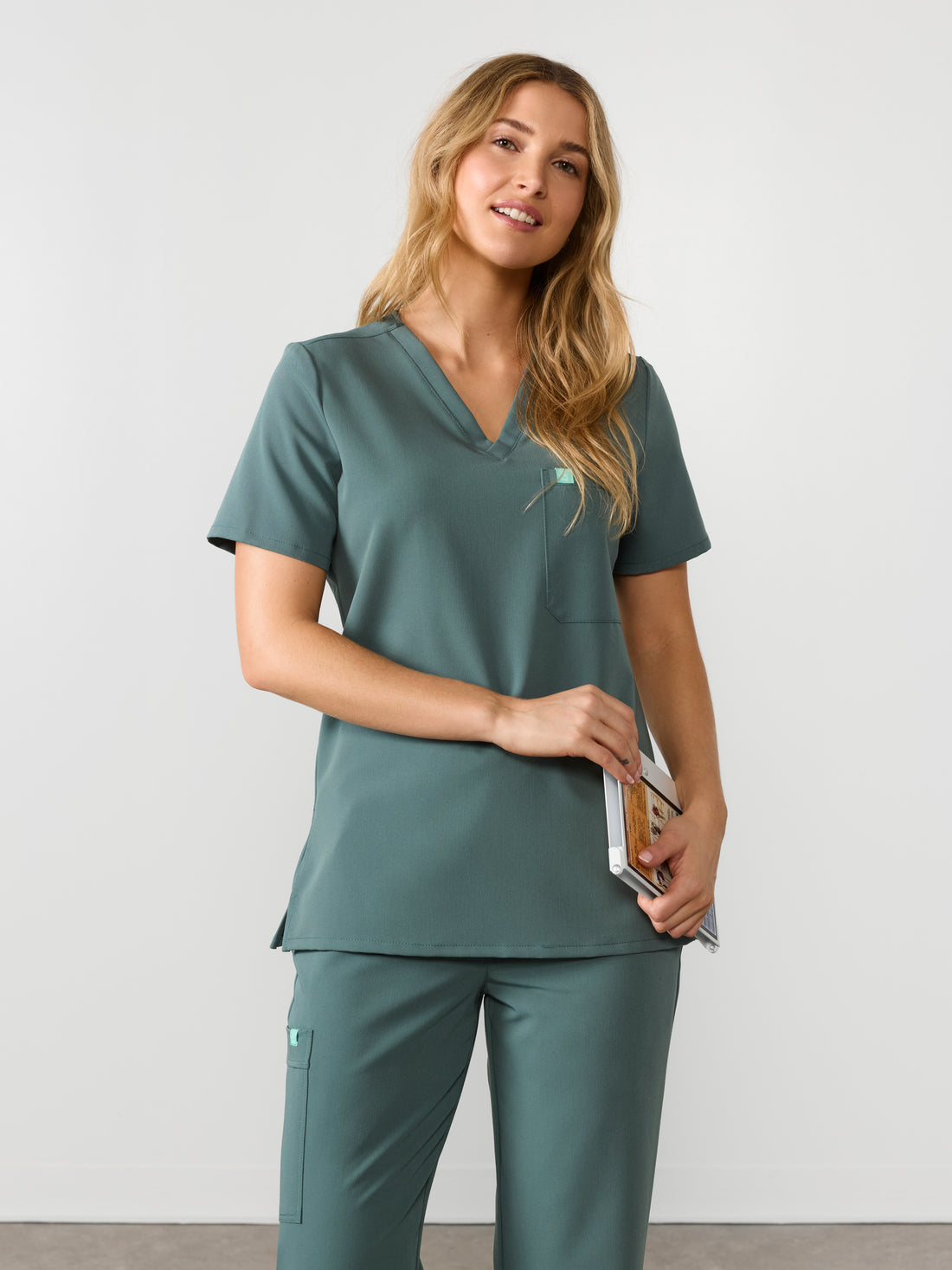 GABRIELLE RE-GARDE™ - BOREAL - One Pocket Scrub Top - SILVADUR™